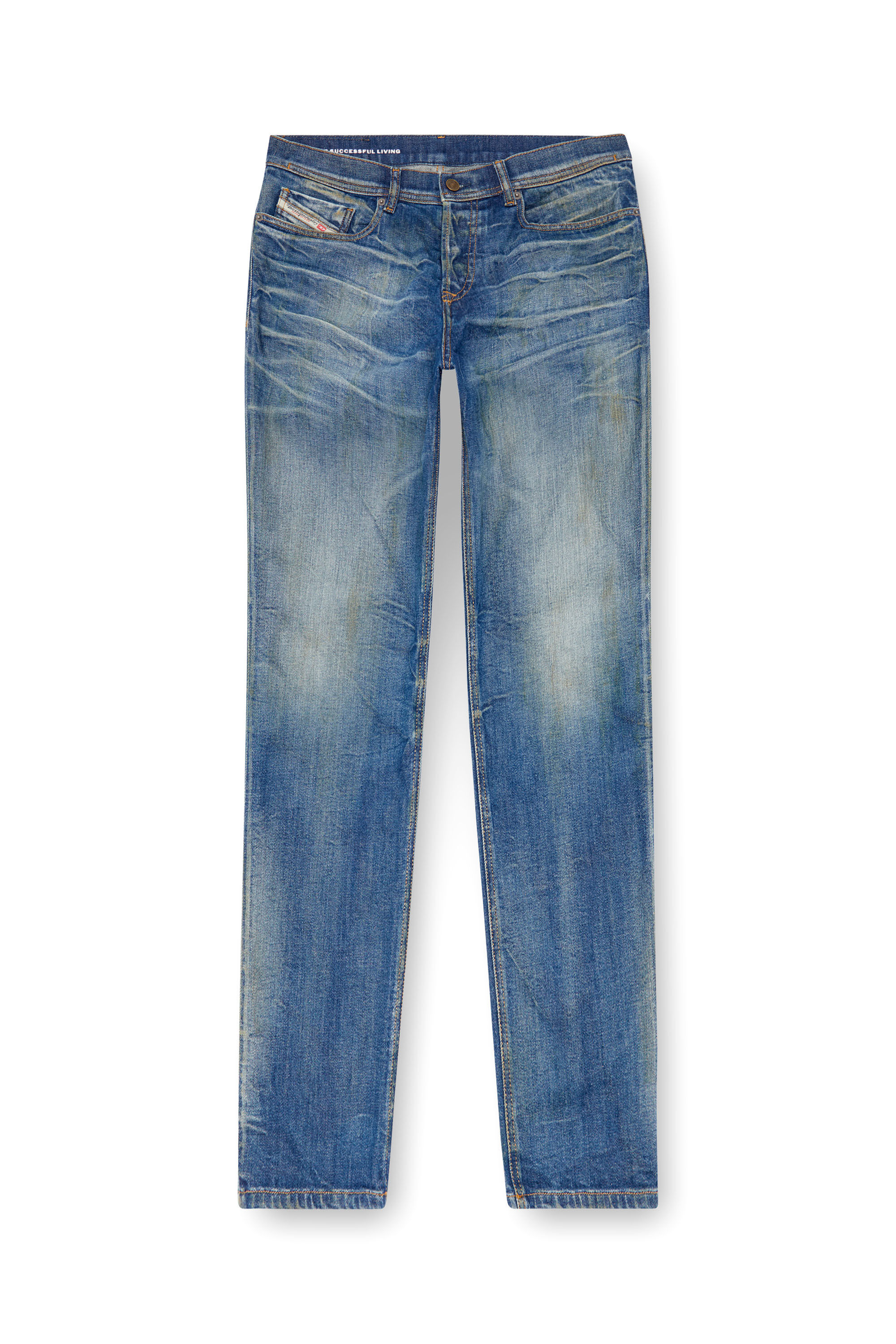 Diesel - Homme Tapered Jeans 2023 D-Finitive 09J66, Bleu moyen - Image 2