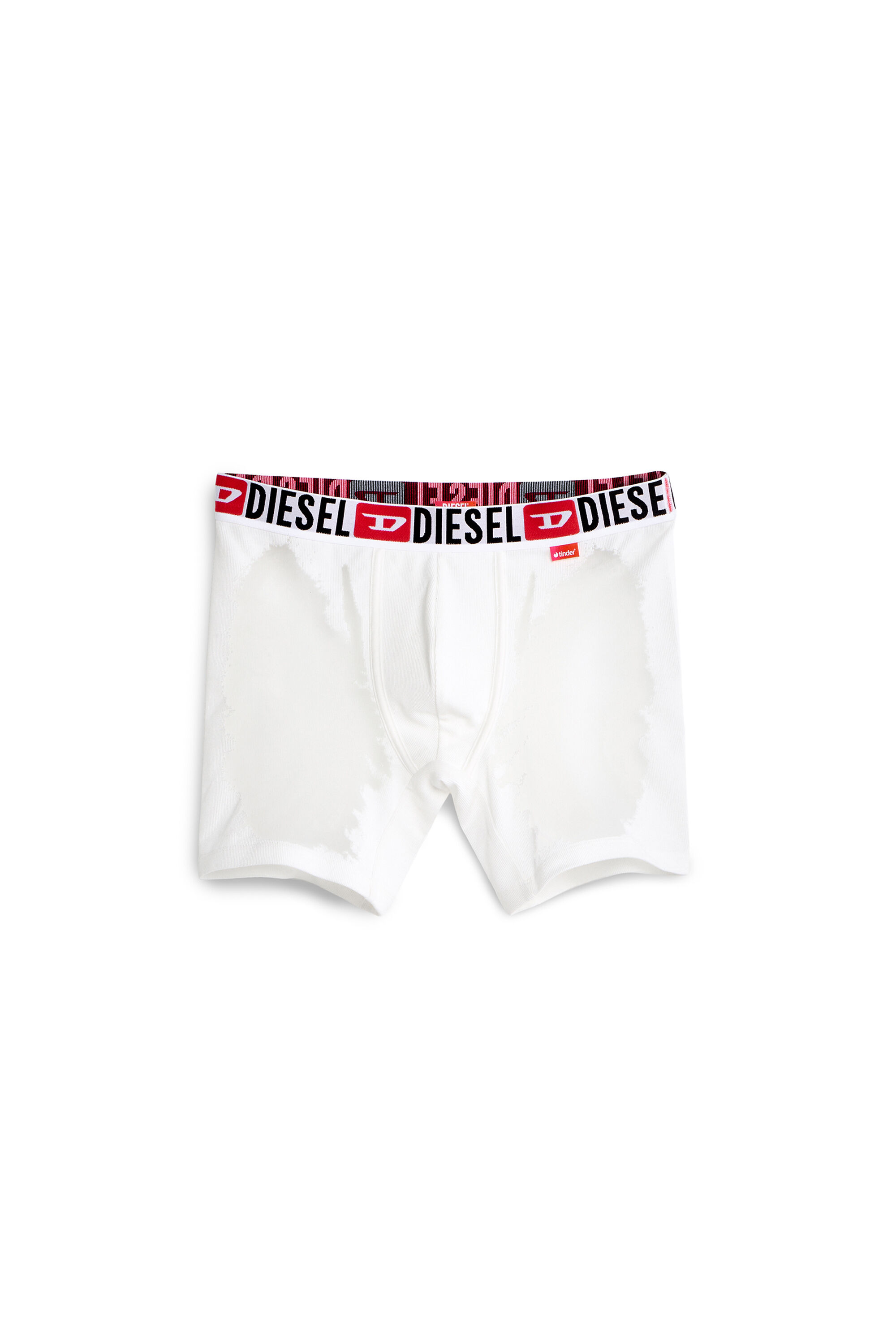 Diesel - PR-MAX-D-CORE, Boxer long avec effet d&eacute;vor&eacute; transparent Homme in Blanc - 2