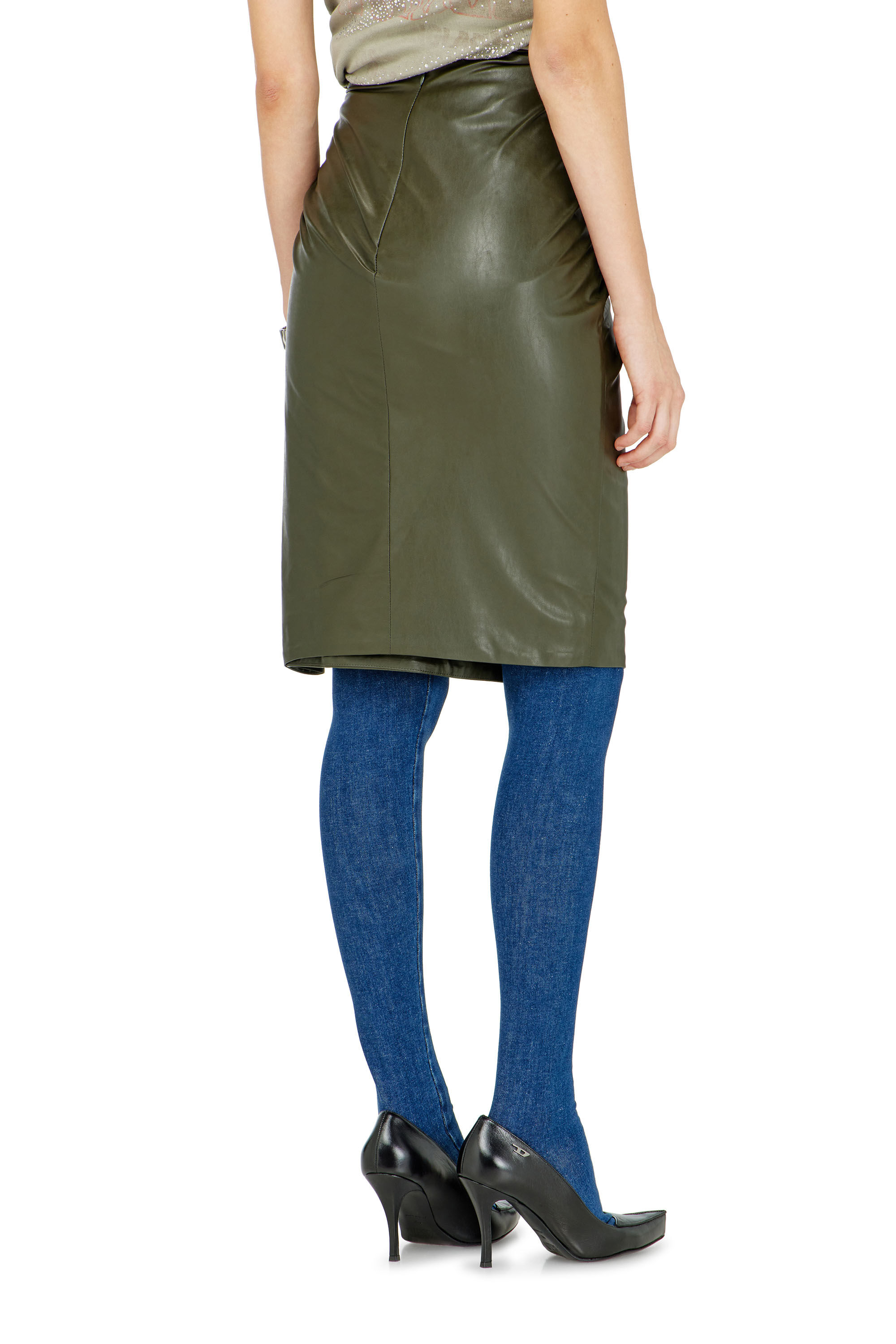 Diesel - O-DASLI, Jupe crayon drap&eacute;e avec fente Femme in ToBeDefined - 3