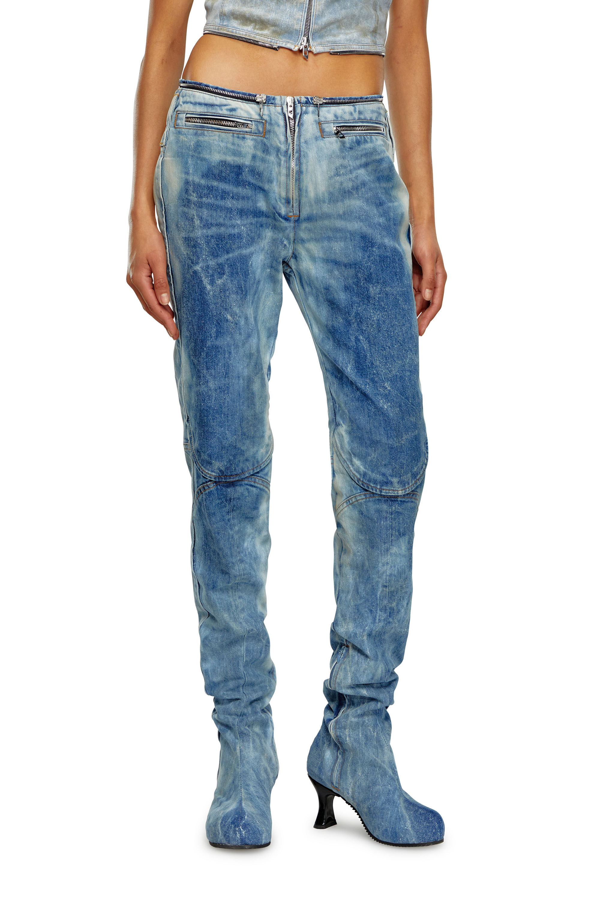 Diesel - Straight Jeans D-Gen 0PGAM, Bleu moyen - Image 3