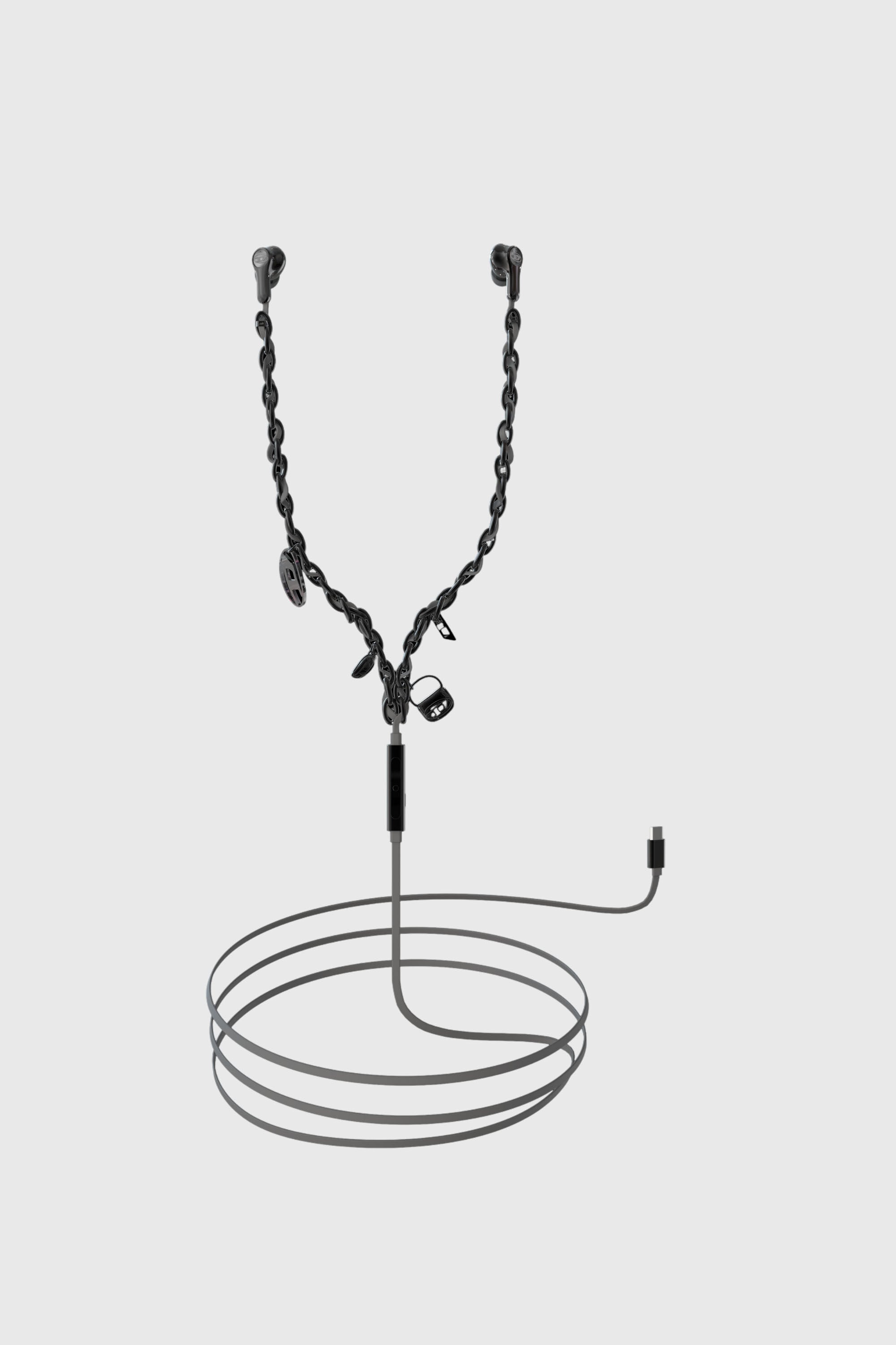 Diesel - 60686 WIRED EARBUDS WIRED EARBUDS, Unisex Wired Earbuds und charms in Schwarz - 1