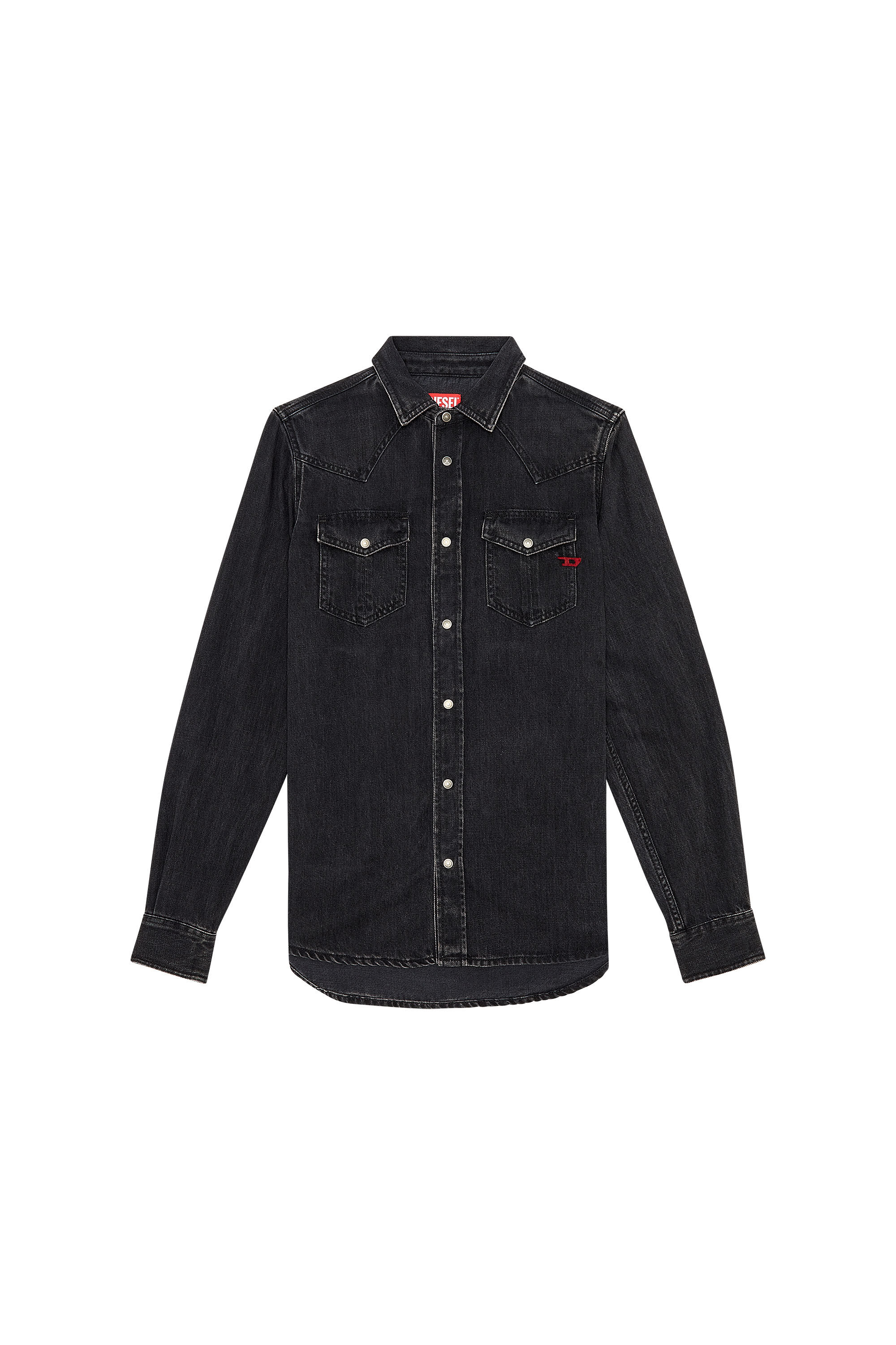 Diesel - D-VEGA, Surchemise en denim Tencel Homme in Noir - 2