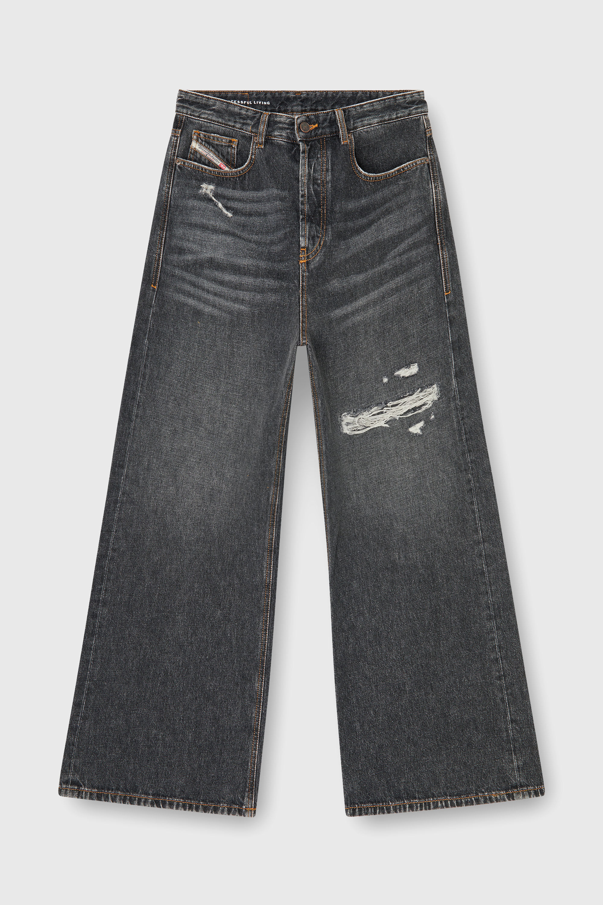 Diesel - Herren Relaxed Jeans D-Rise 007DN, Schwarz/Dunkelgrau - 6