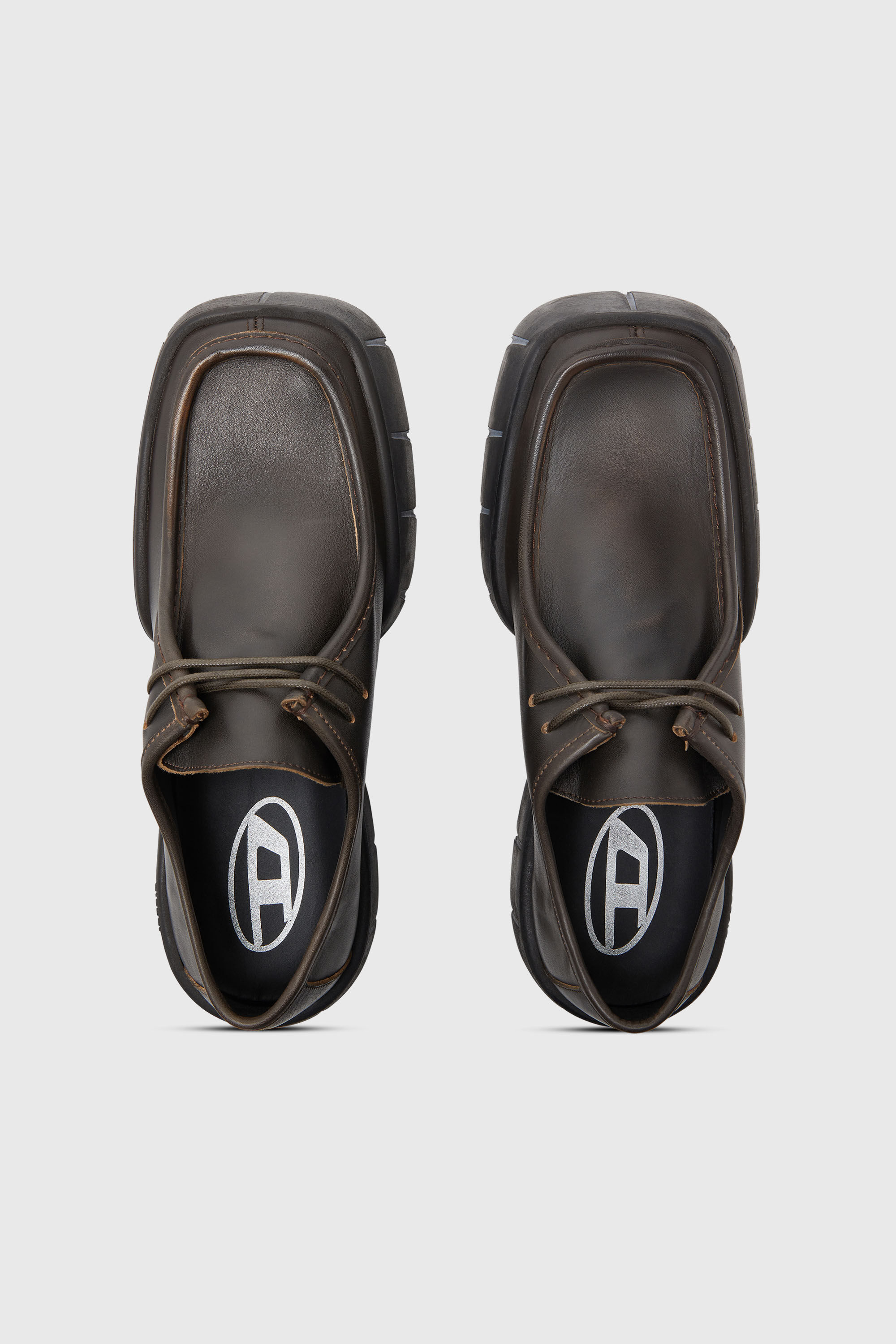 Diesel - D-TEX WB, D-Tex-Chaussures style mocassin en cuir bross&eacute; Homme in Marron - 5
