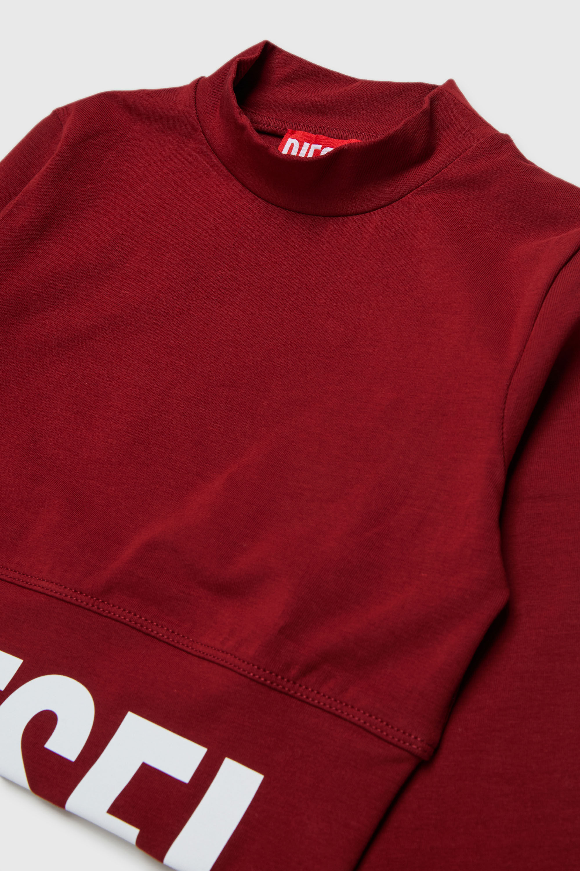 Diesel - TCEFILS, Crop top avec logo d&eacute;coup&eacute; Femme in Rouge - 3