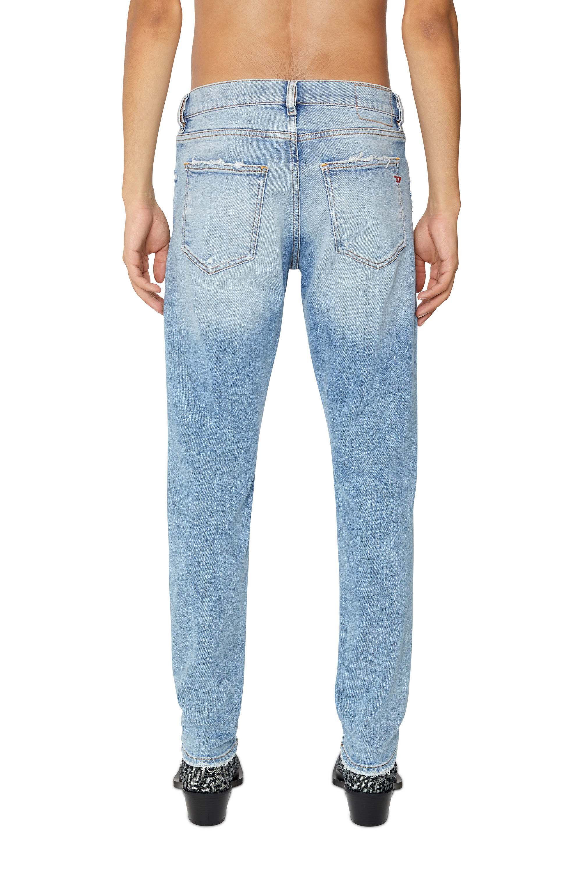 Diesel - Slim Jeans 2019 D-Strukt 09E67, Light Blue - Image 4