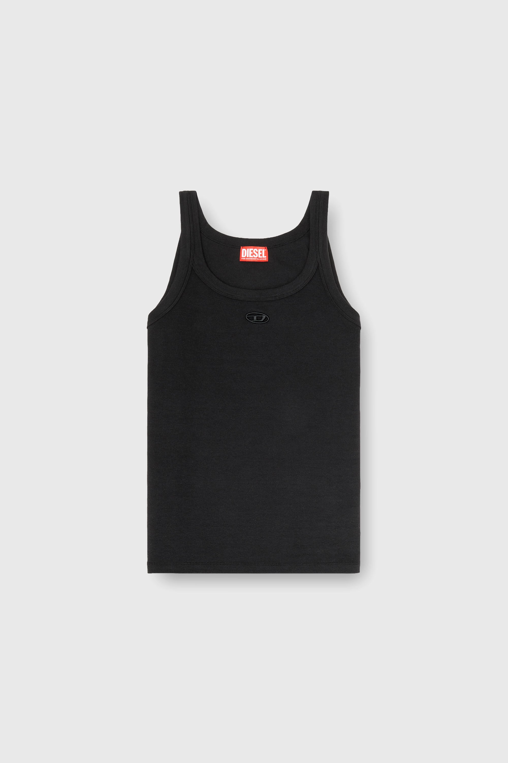 Diesel - T-WIFE-DCO, Canotta slim in cotone con logo Oval D Uomo in Nero - 2