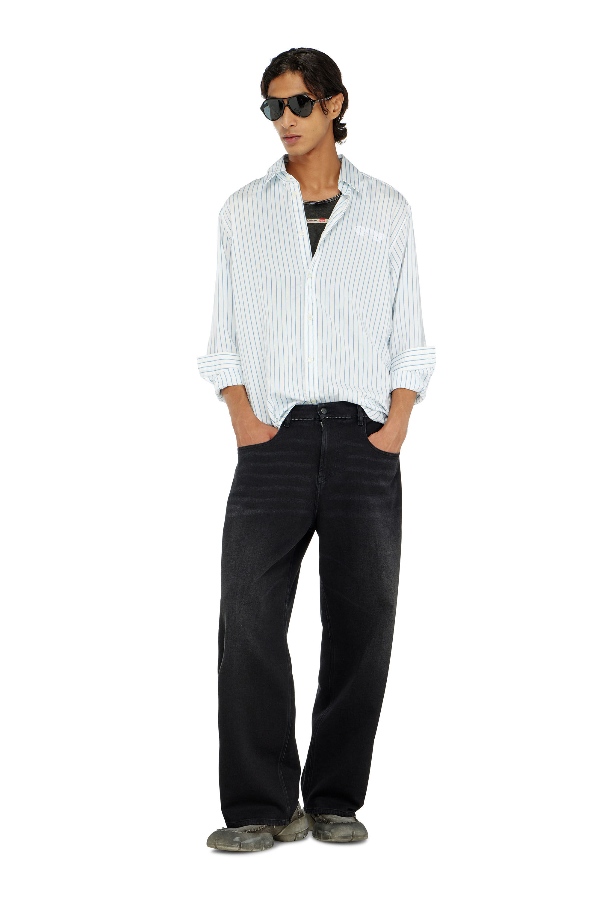 Diesel - Relaxed 2097 D-Enim-M Joggjeans&reg; 09P90 Unisex, Nero/Grigio scuro - Image 1