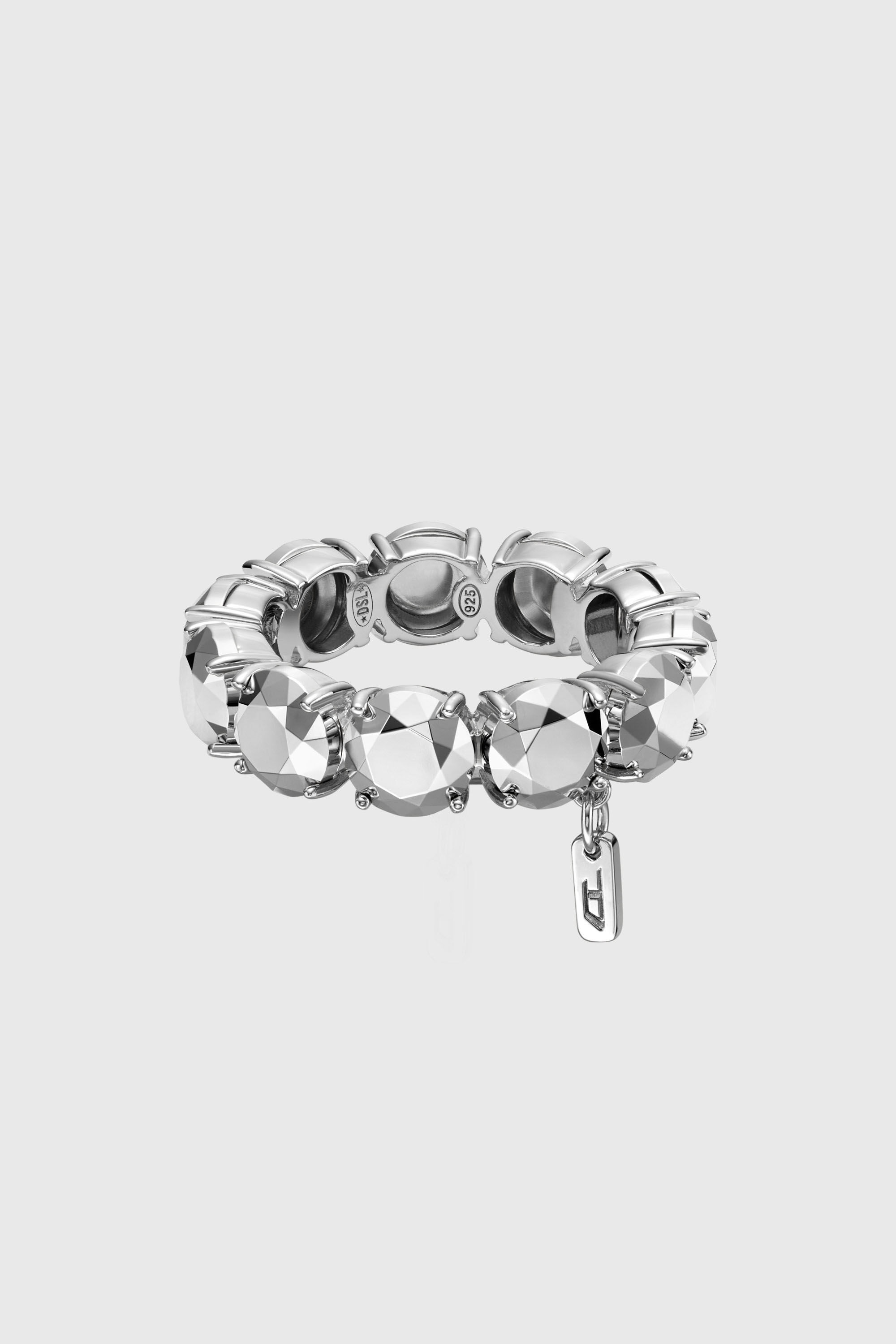 Diesel - DL1359040 STERLING SILVER JEWEL, Anello a fascia in argento sterling Unisex in Argento - 2
