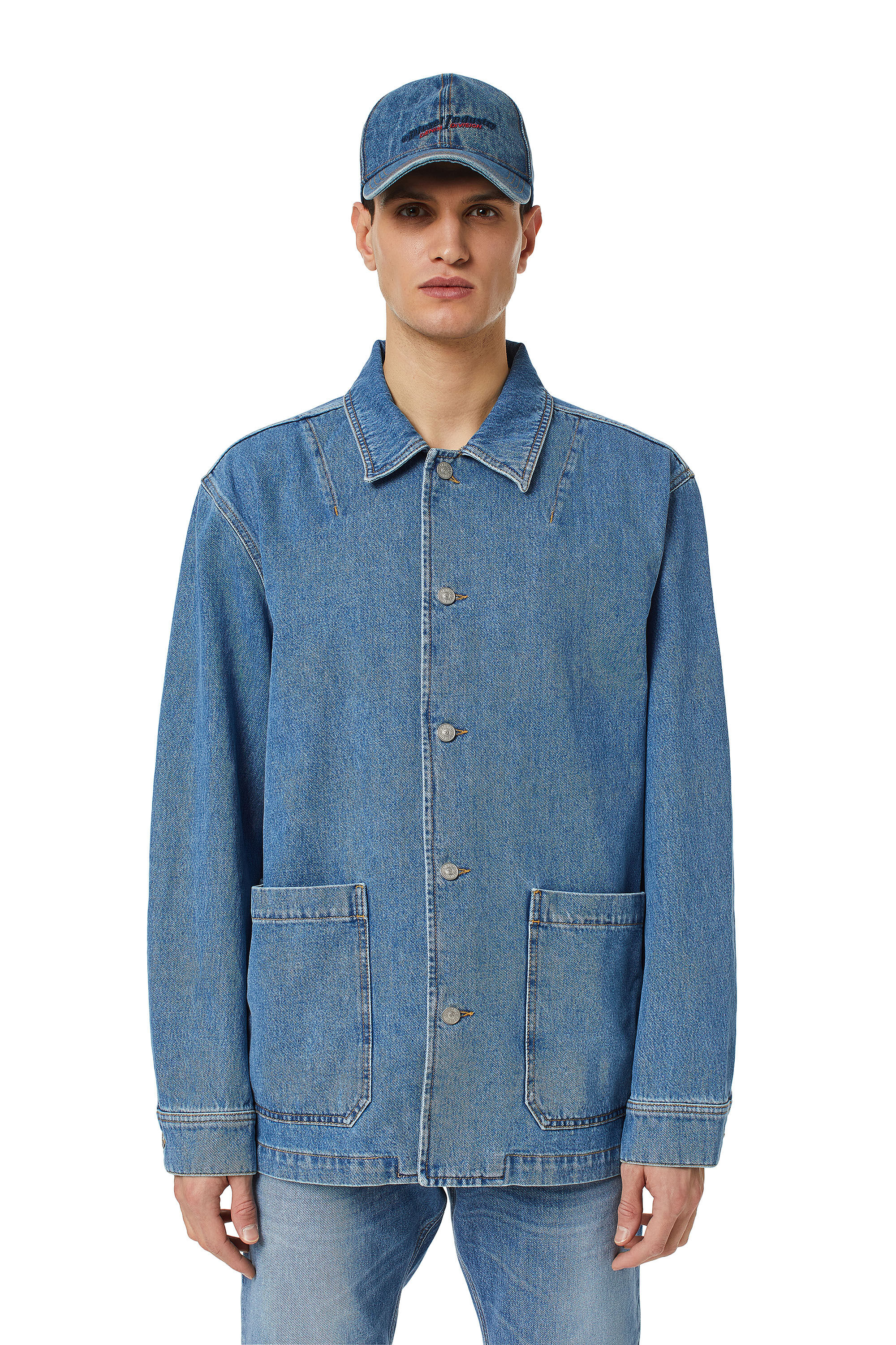 Diesel - D-ROLK WORKWEAR JACKET, Blu medio - Image 3