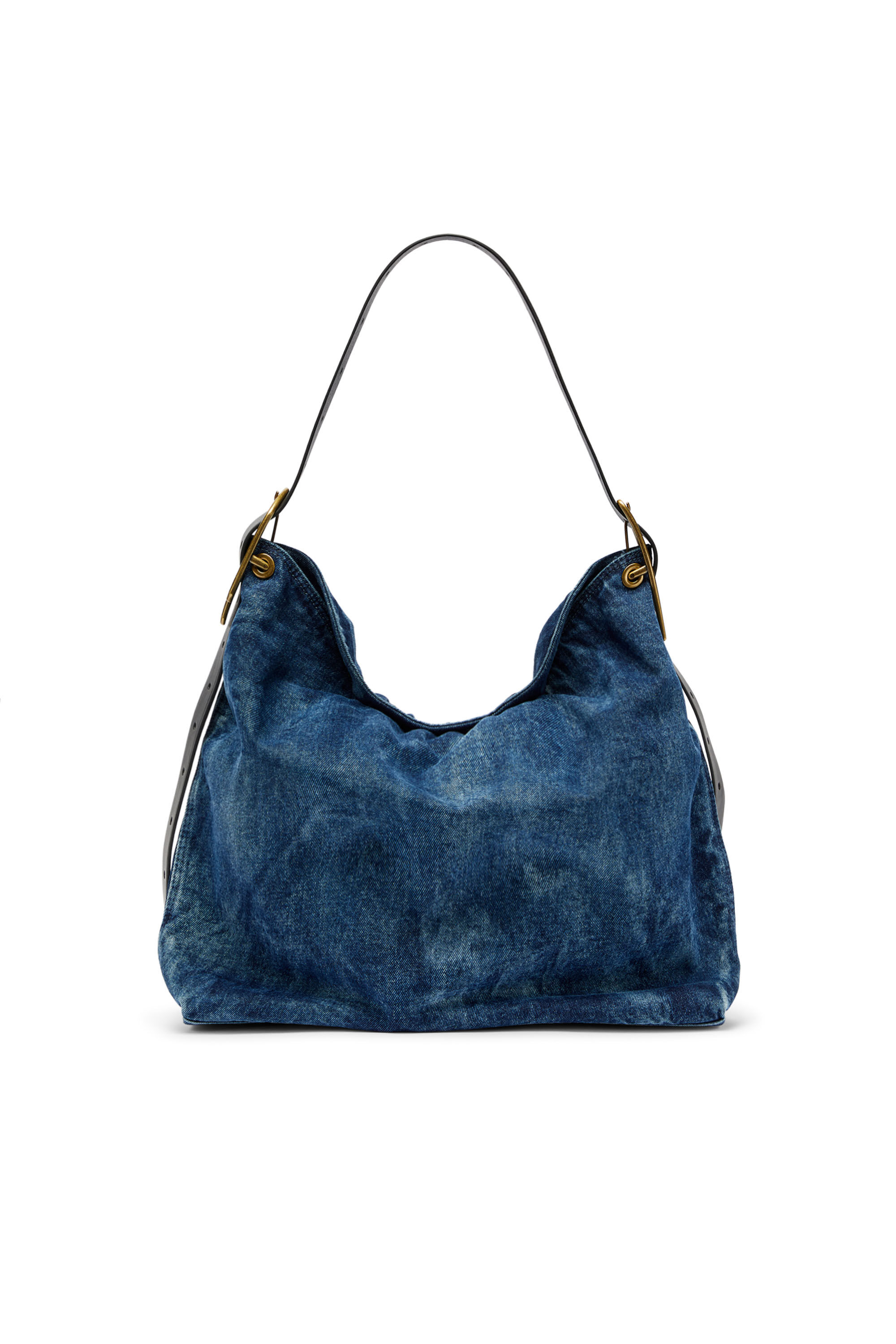 Diesel - D-LINE HOBO, D-Line-Borsa hobo in denim Donna in Blu - 2