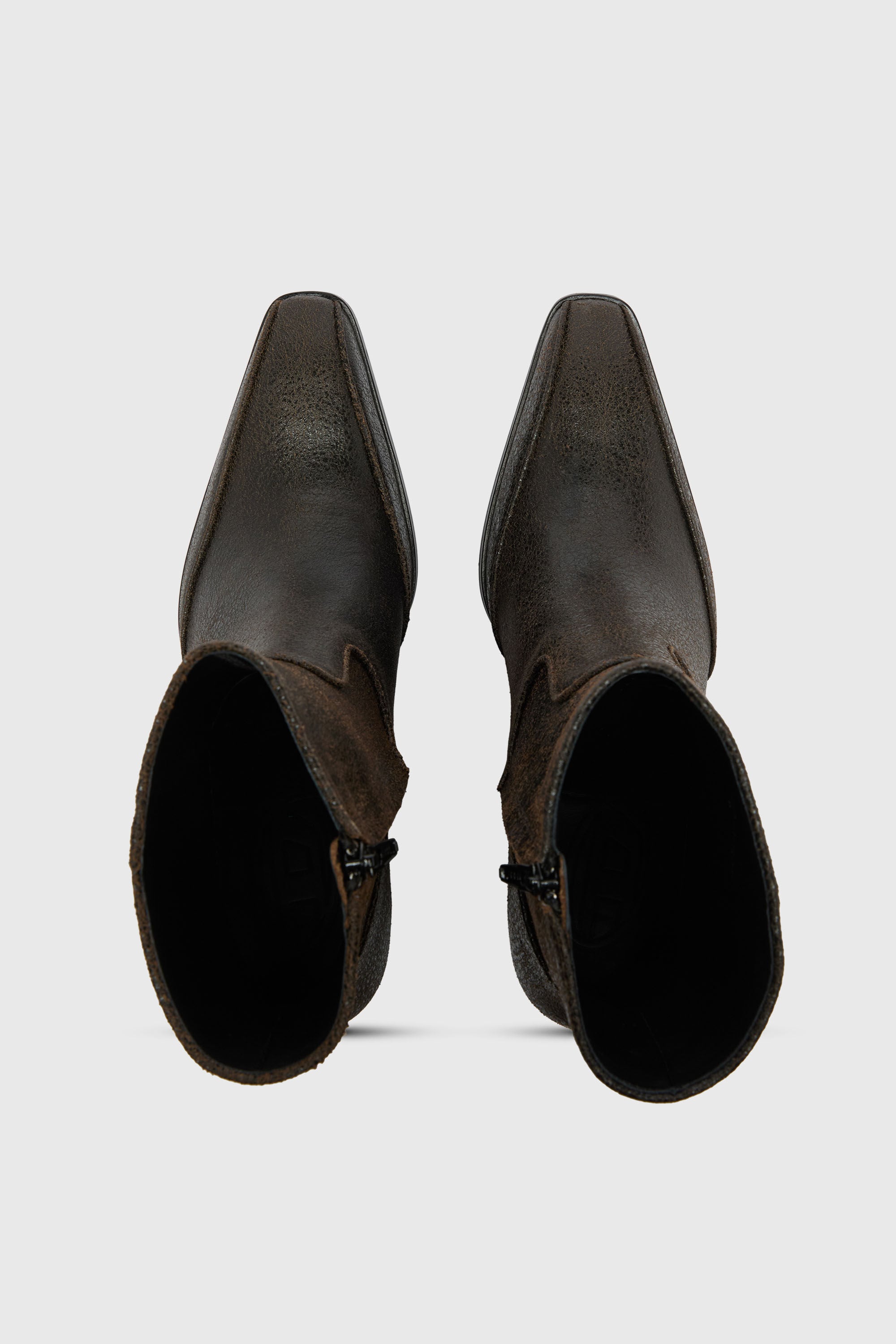 Diesel - D-LUFFY-75-AB, D-Luffy - Bottines en cuir craquel&eacute; Femme in Marron - 4