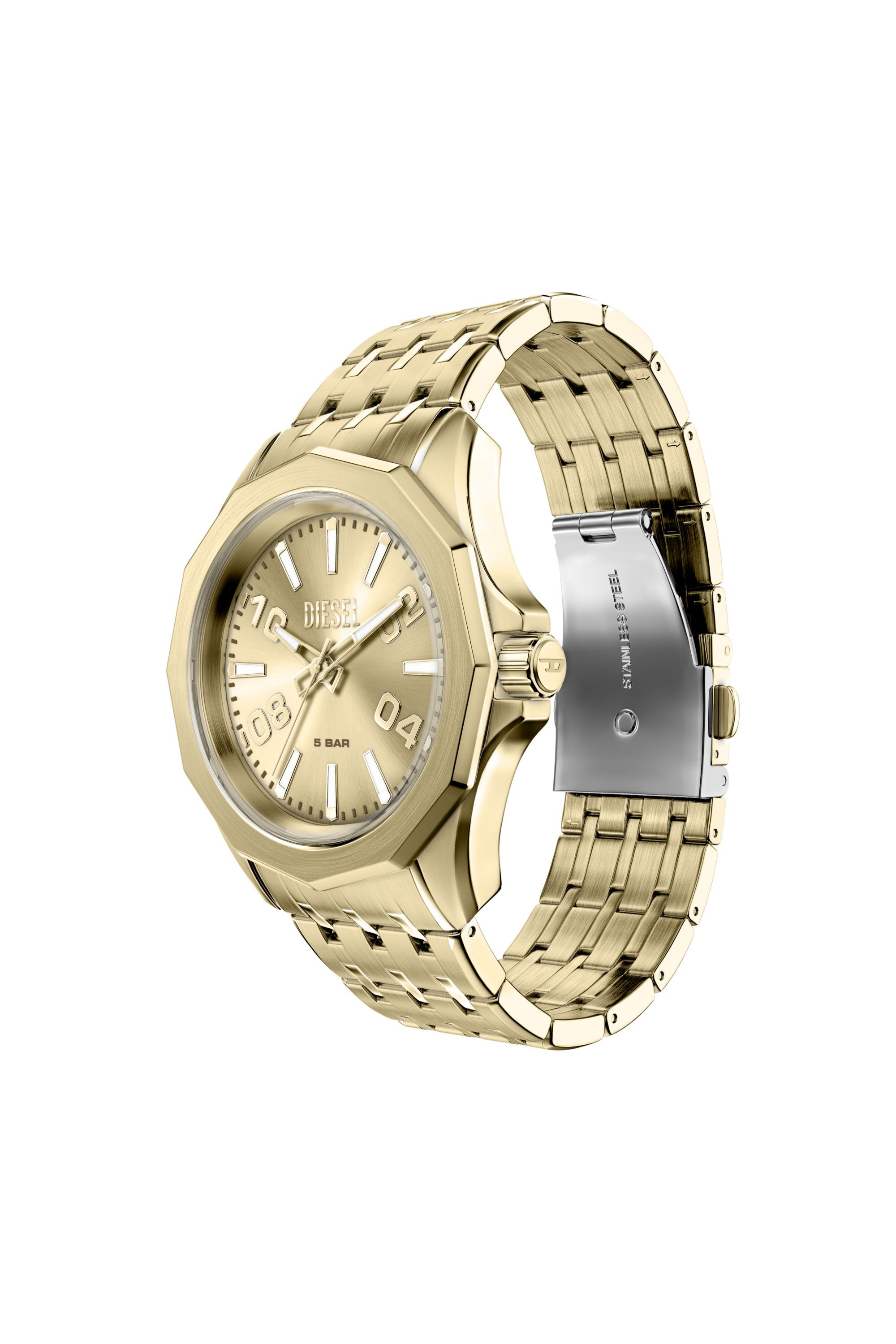 Diesel - DZ2239 WATCH, Herren Stinger gold-tone Edelstahluhr in Gold - 4