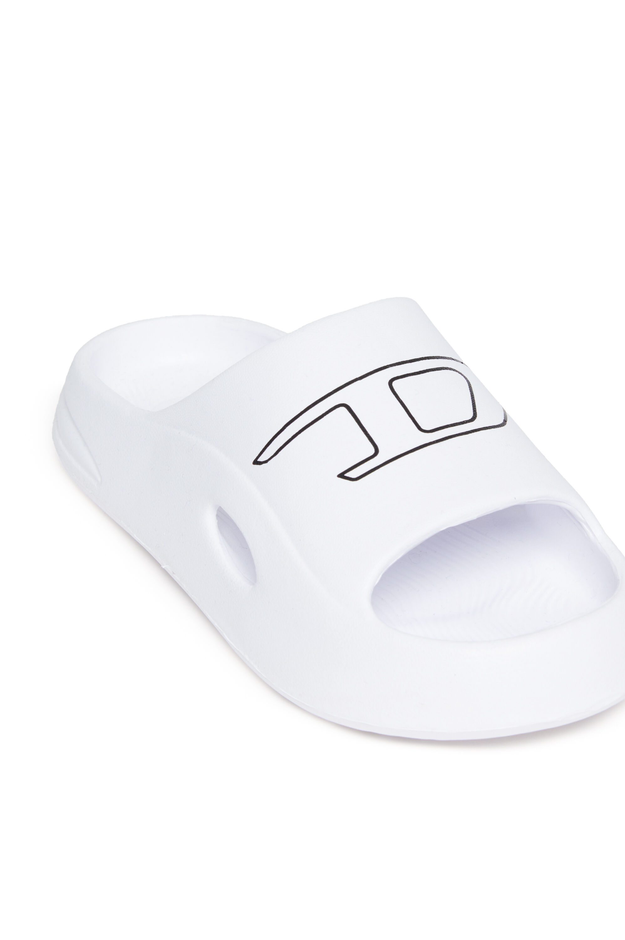 Diesel - SA-CHUNCKY D, Ciabatte da piscina in EVA con logo stampato Unisex in Bianco - 4