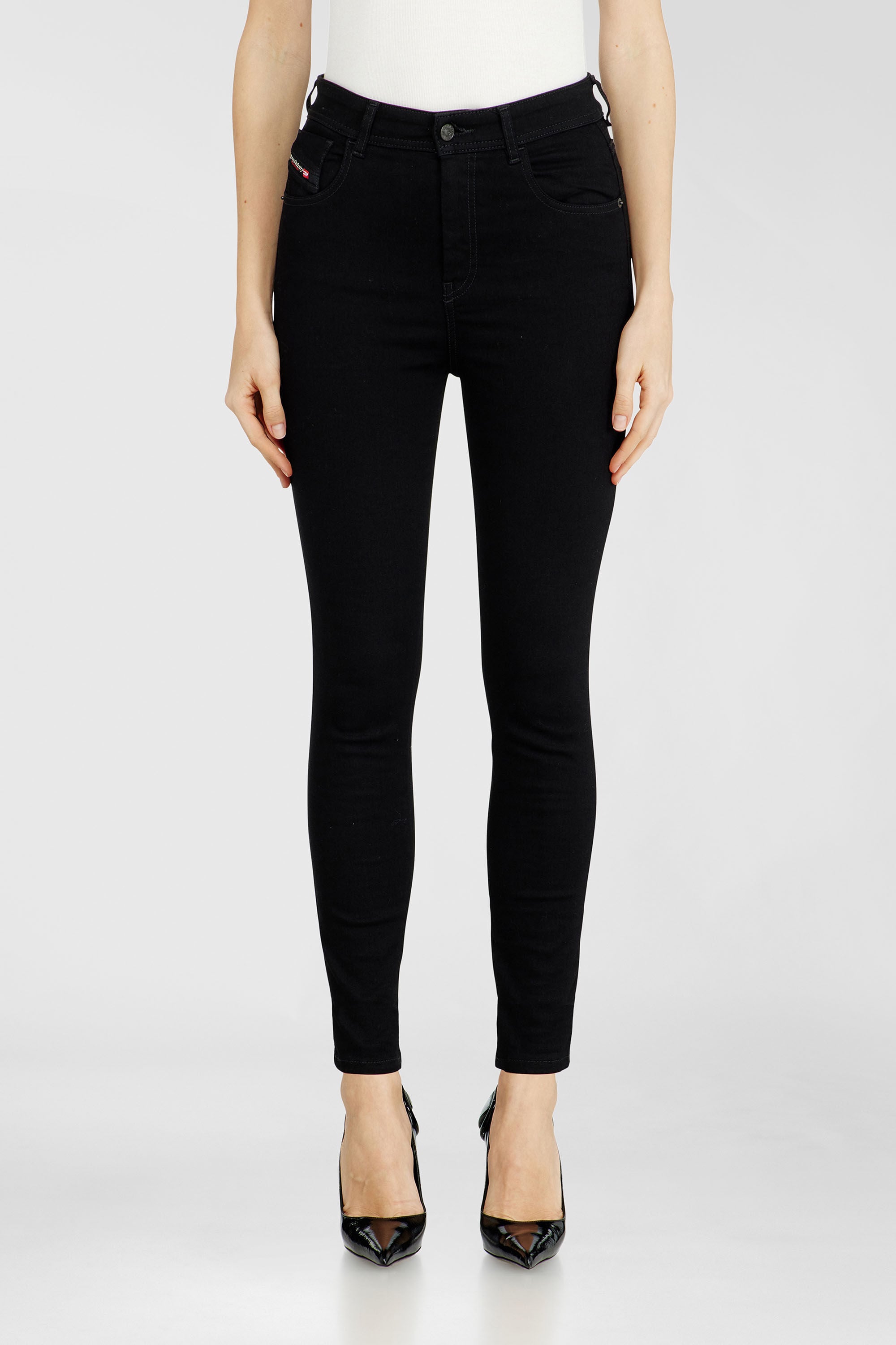 Diesel - Woman's Skinny Jeans 1984 Slandy-High 069EF, Black/Dark grey - 4