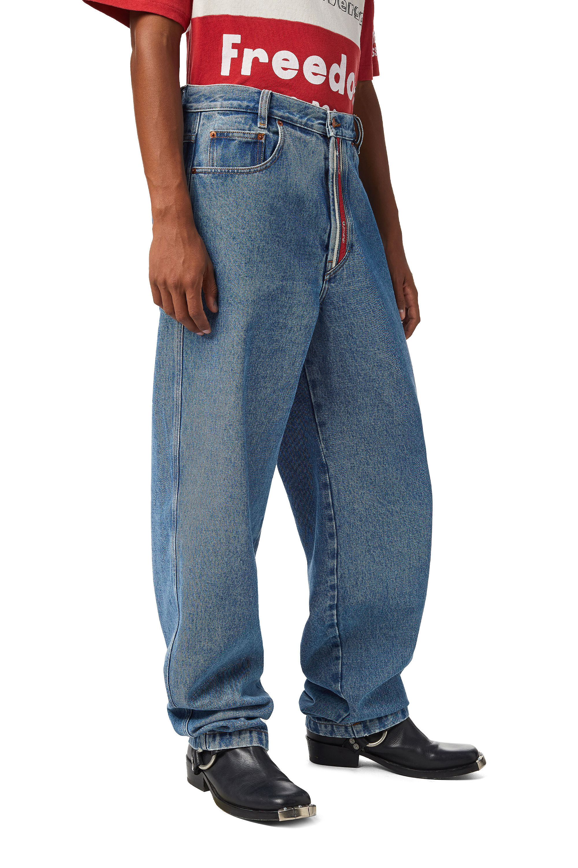 Diesel - DXD-2P1 0EHAP Straight Jeans, Bleu moyen - Image 5