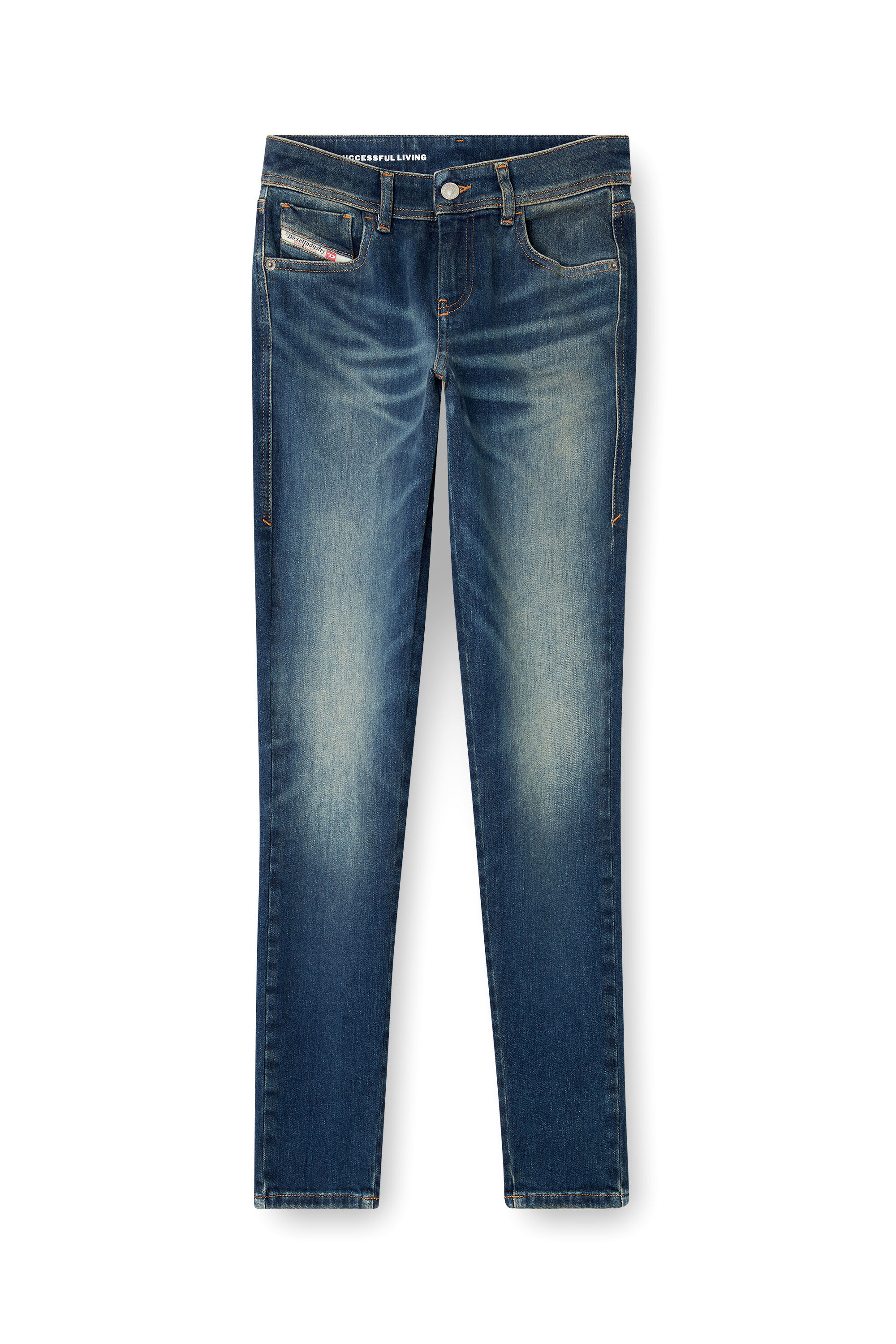Diesel - Skinny Jeans 2017 Slandy 09L95 Donna, Blu medio - Image 2
