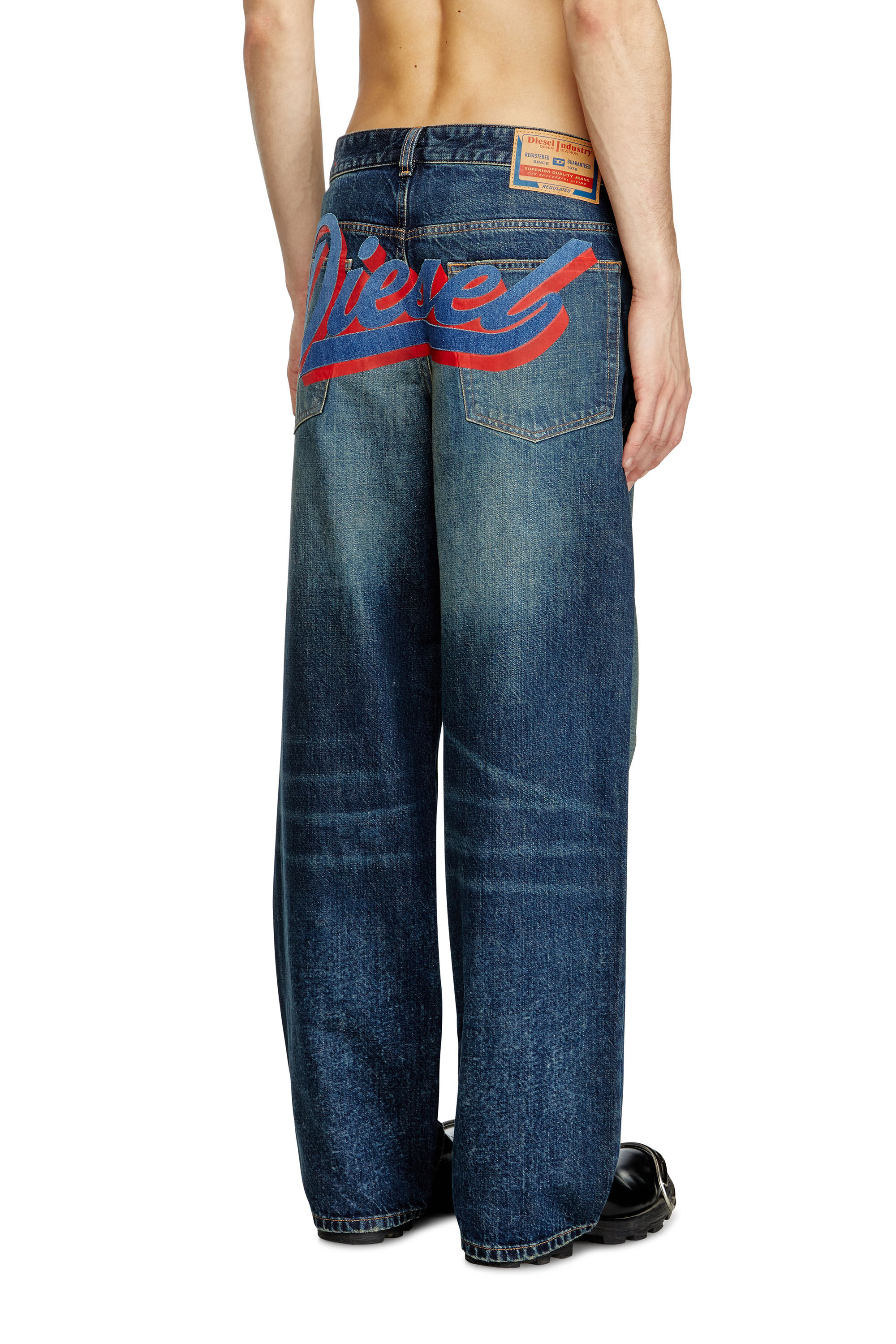Diesel - Relaxed Jeans 2001 D-Macro 0ABDJ Uomo, Blu medio - Image 3