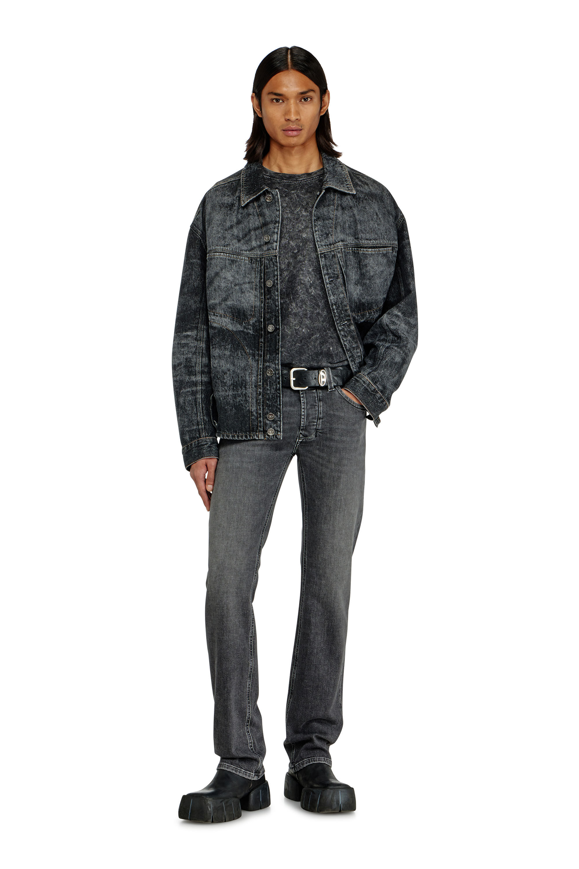 Diesel - Herren Regular Jeans 1985 Larkee 0HDBD, Schwarz/Dunkelgrau - 1