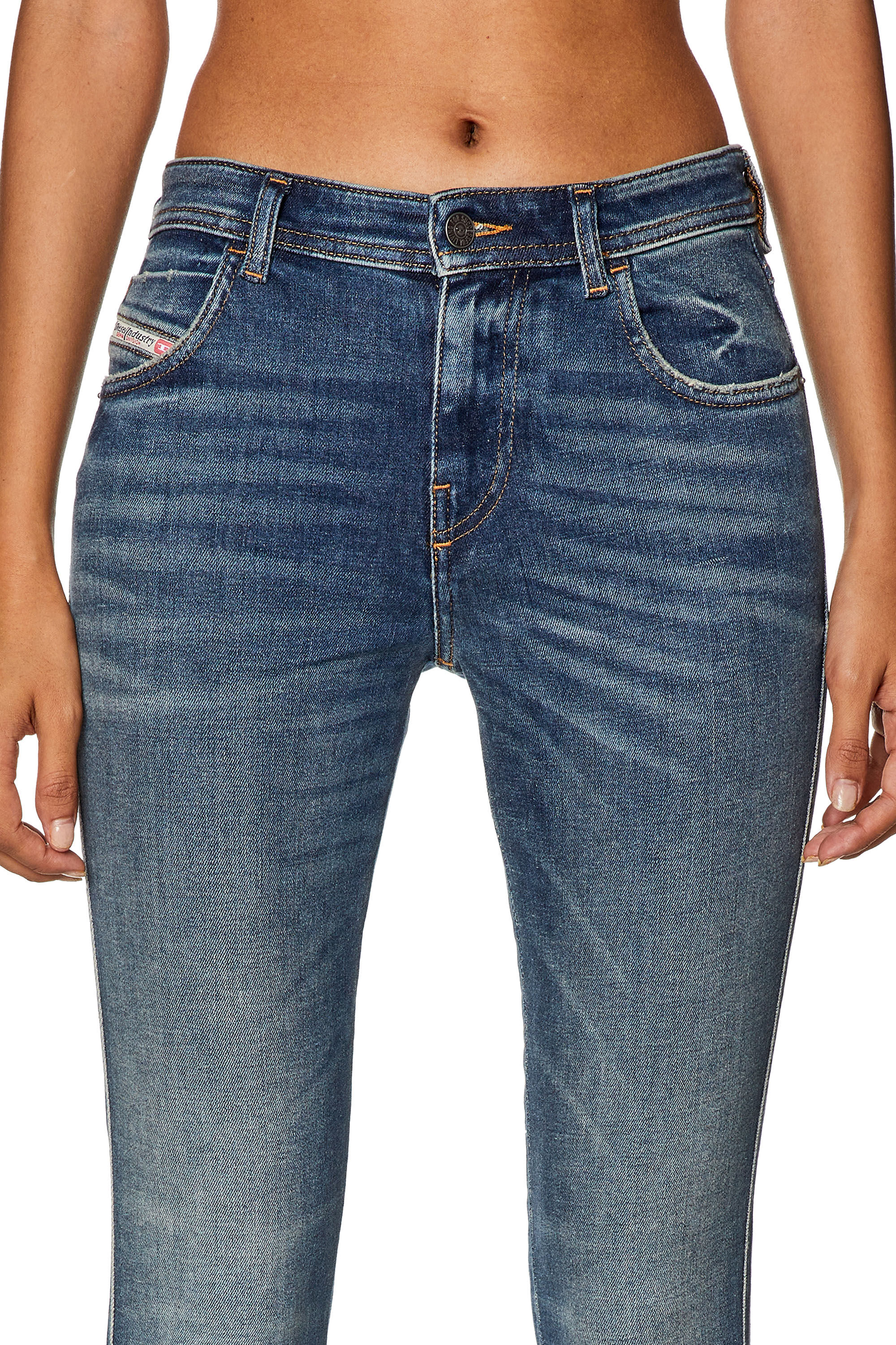 Diesel - Skinny Jeans 2015 Babhila 09G71, Blu Scuro - Image 5