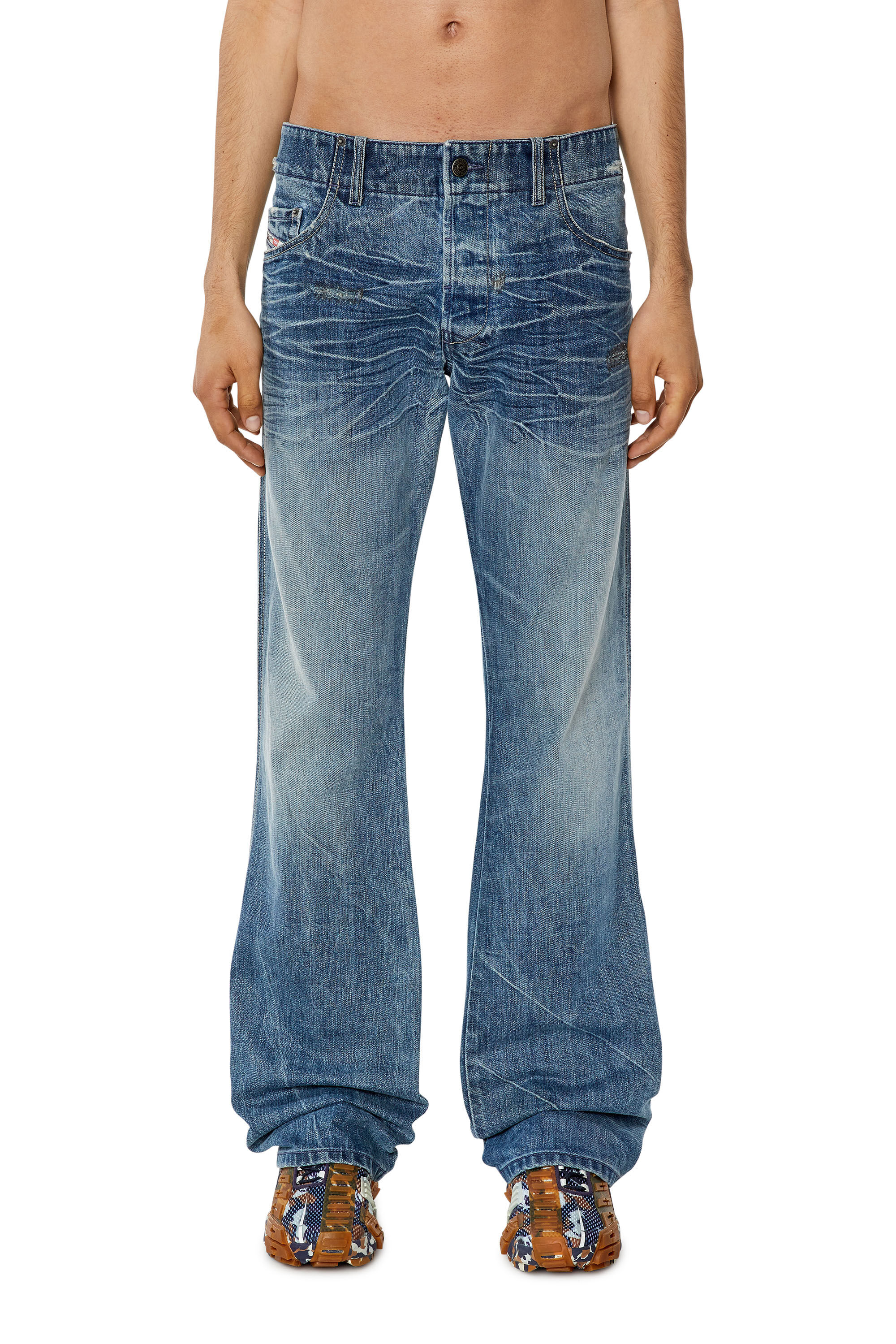 Diesel - Bootcut Jeans D-Backler 09I01, Medium blue - Image 3