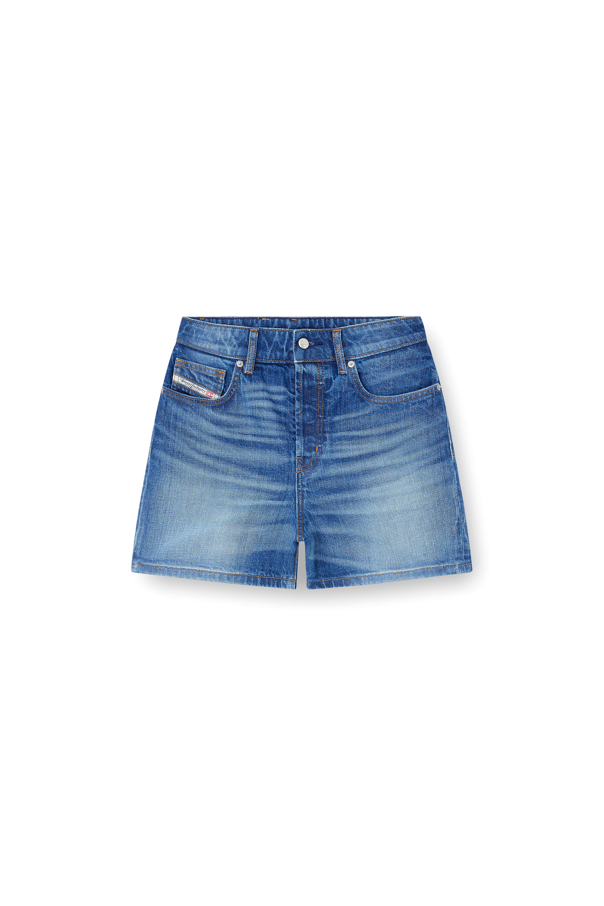 Diesel - DE-JIRO, Short in denim Donna in Blu - 2