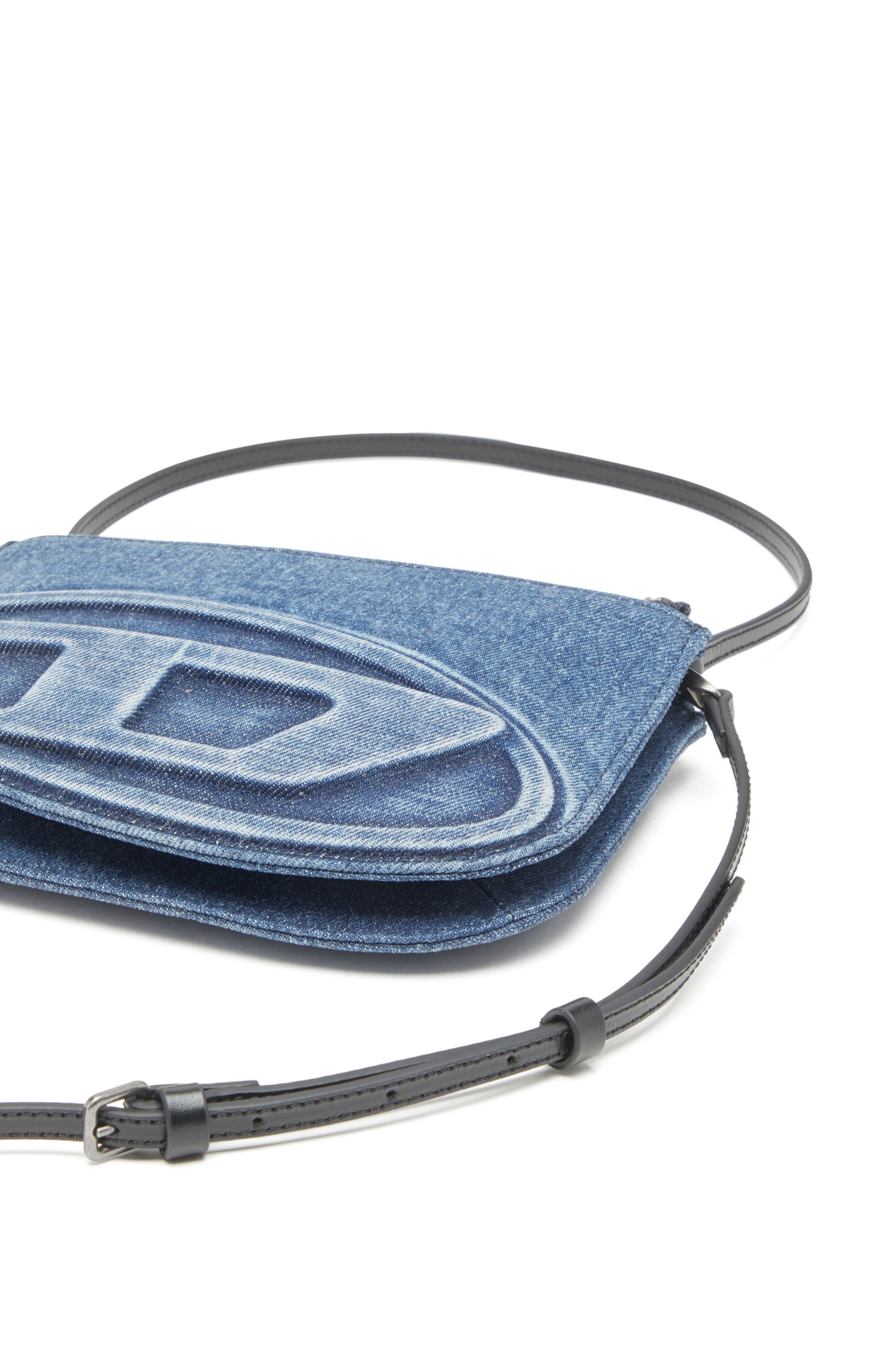 Diesel - 1DR TWIN, Sac à bandoulière à double poche en denim solarisé Femme in Bleu - 2