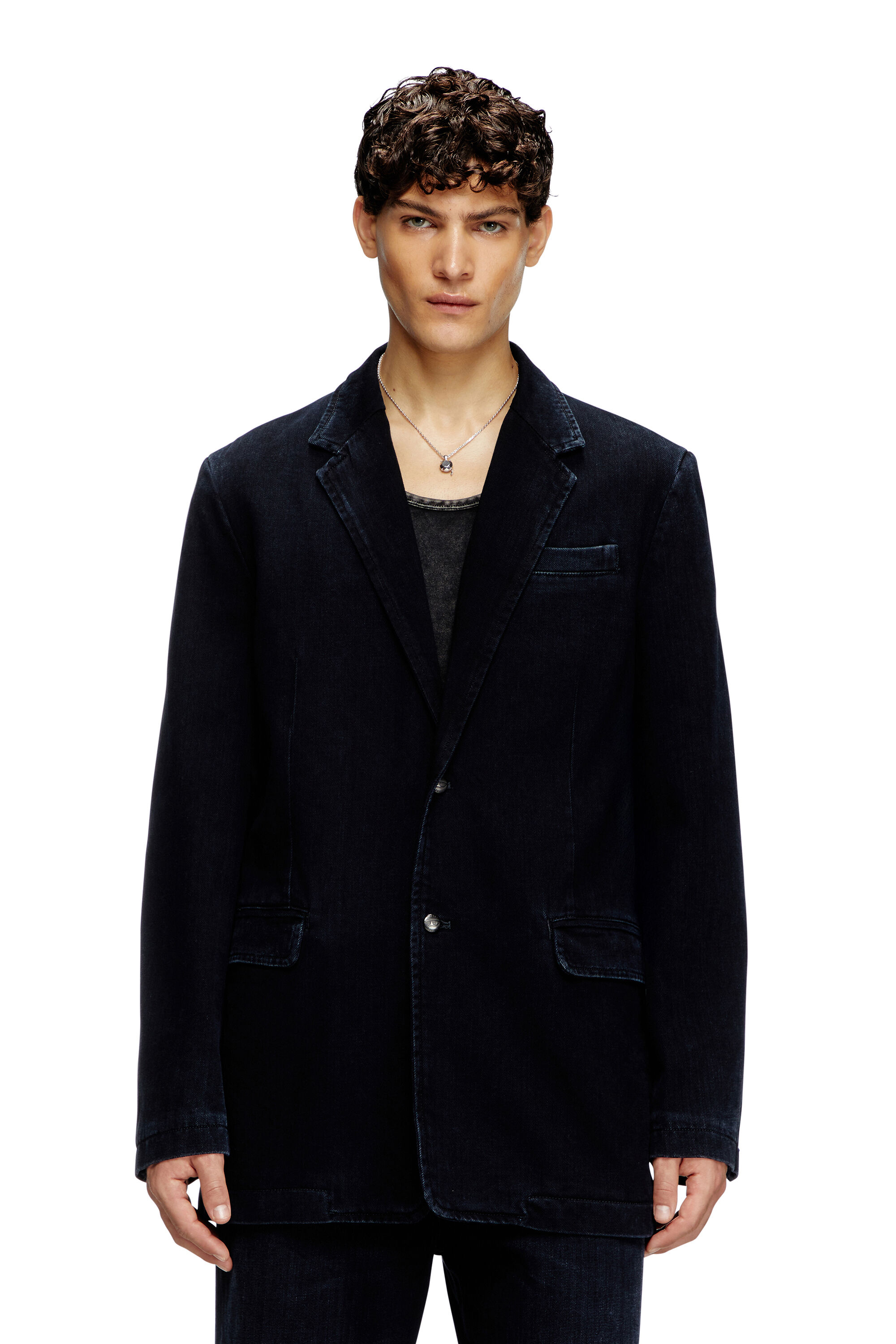 Diesel - D-REGER-D, Blazer in denim streaky Unisex in Blu - 3
