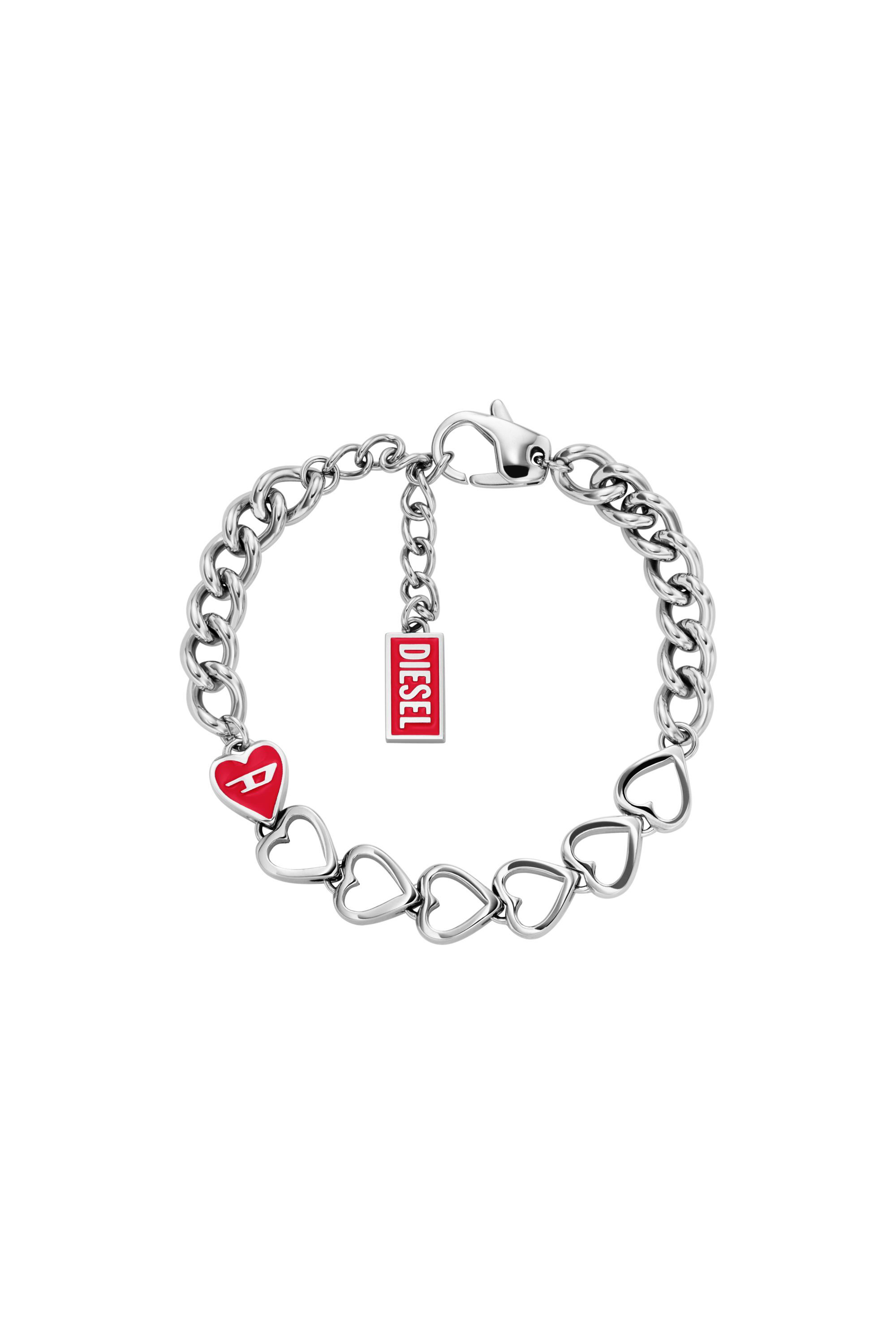Diesel - DX166840 JEWELLERY, Bracelet cha&icirc;ne en acier inoxydable Mixte in Gris argent&eacute; - 1