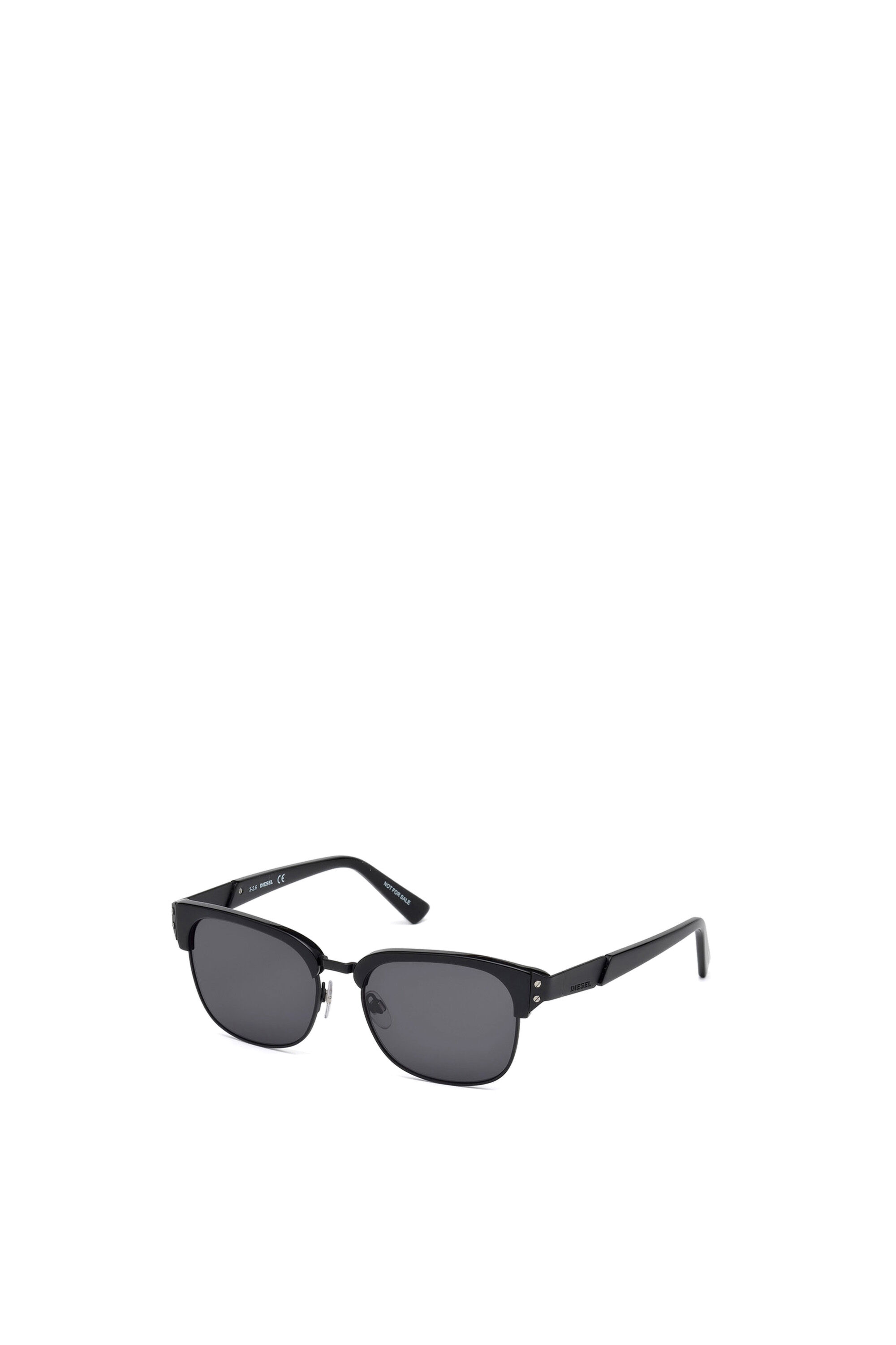 Diesel - DL0235, Unisex Charakteristische Sonnenbrille mit Metallsteg in Schwarz - 2