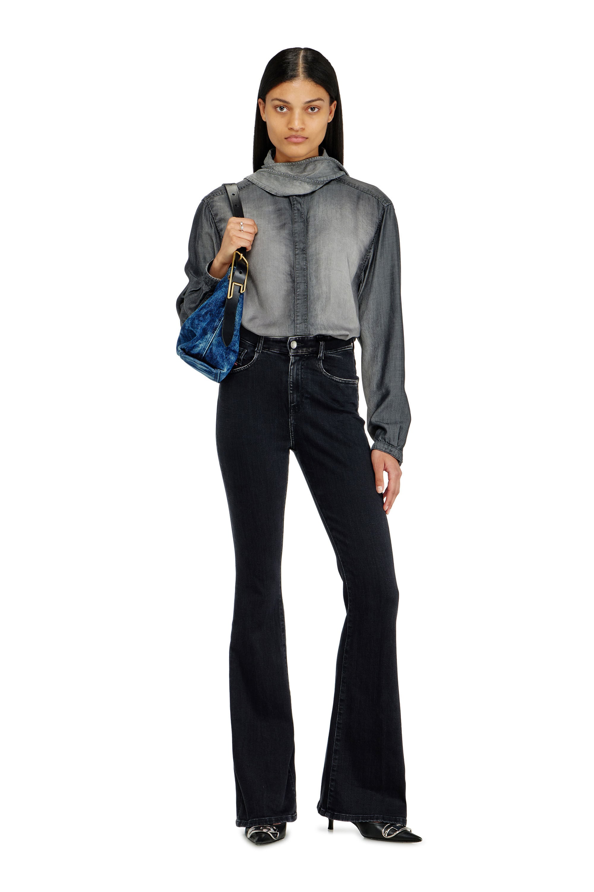 Diesel - D-LINE HOBO S, D-Line-Borsa a spalla in denim Donna in Blu - 1