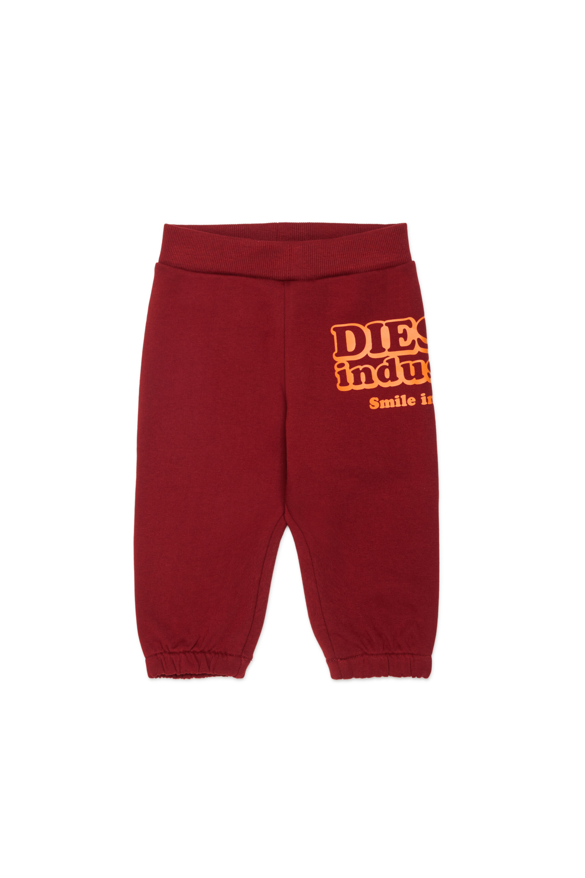 Diesel - PLODIMIB, Pantalon de surv&ecirc;tement en coton avec imprim&eacute; Diesel Industry Homme in Rouge - 1