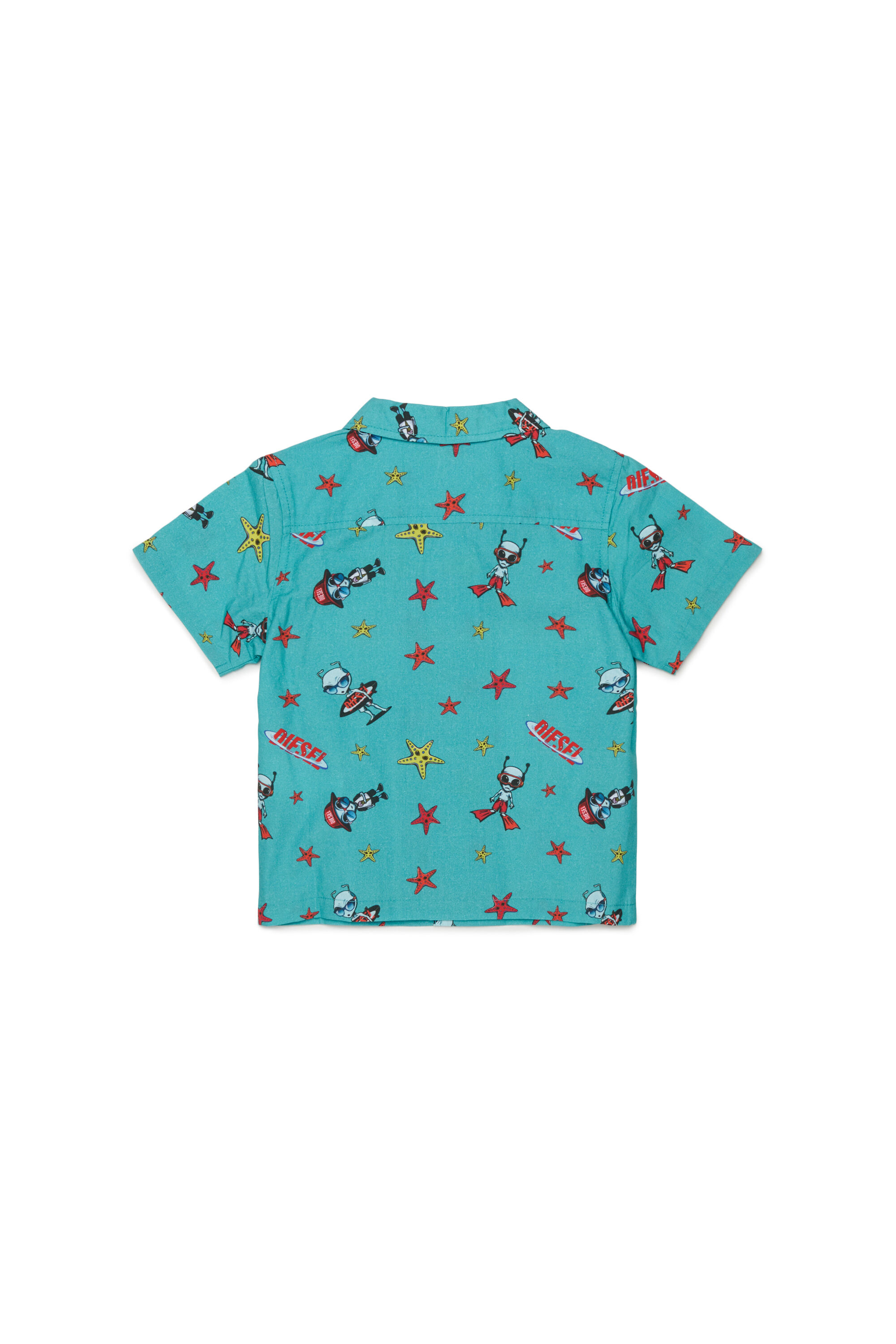 Diesel - MCALYB, Herren Baumwollhemd mit Allover-Prints in Wassergr&uuml;n - 2