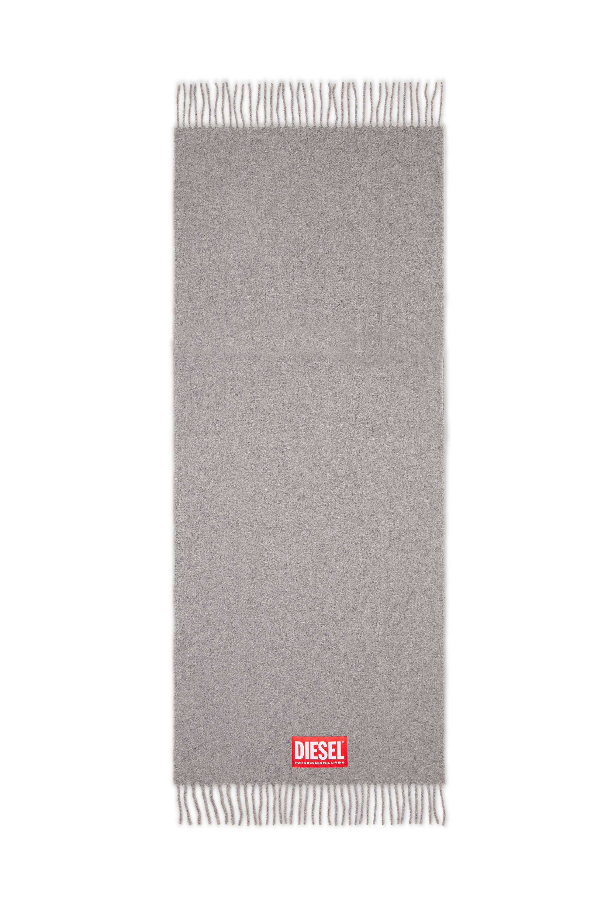 Diesel - S-IMON, Sciarpa in misto lana Uomo in Grigio - 2