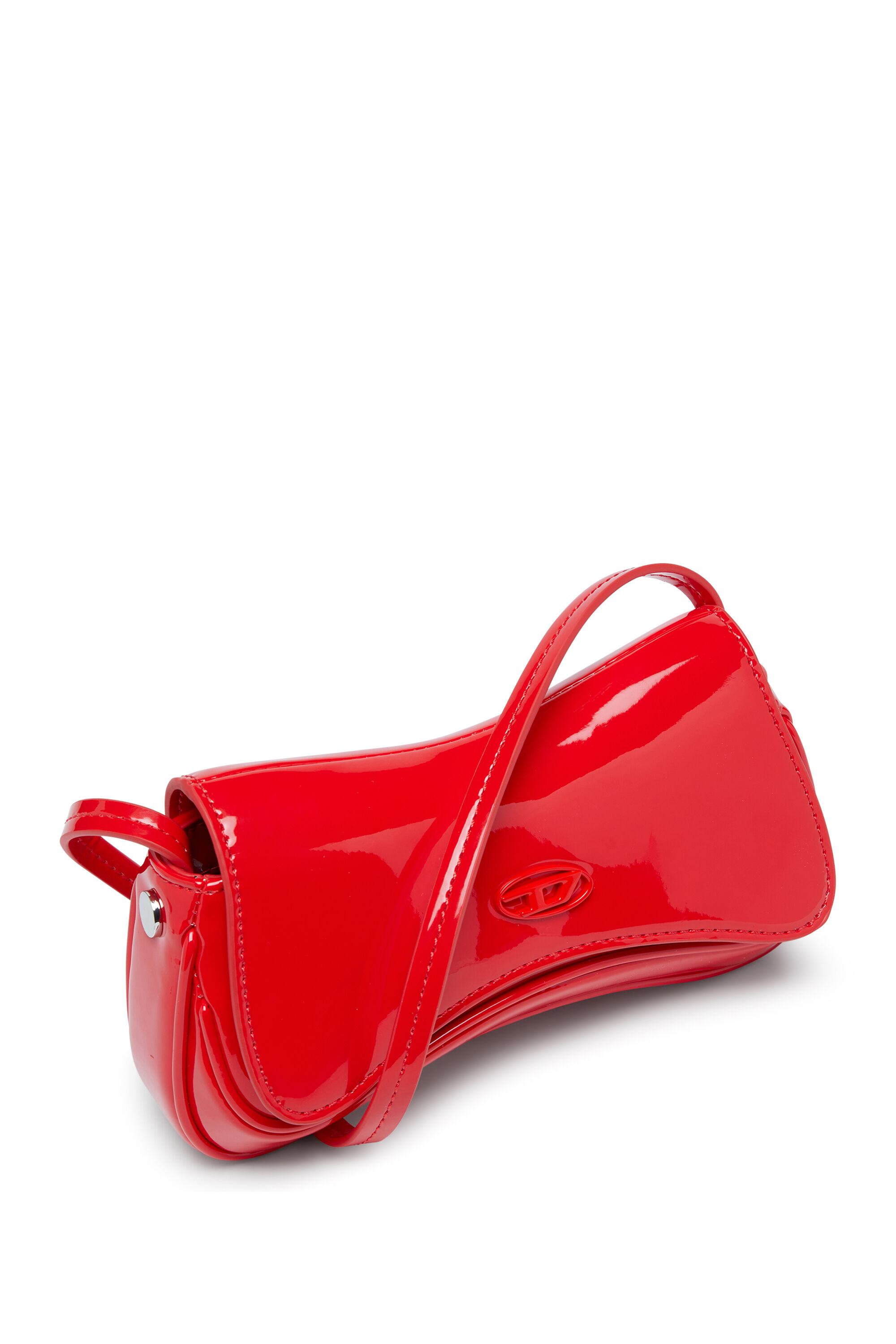 Diesel - PLAY CROSSBODY XS, Play-Petit sac bandouli&egrave;re glossy Femme in Rouge - 6