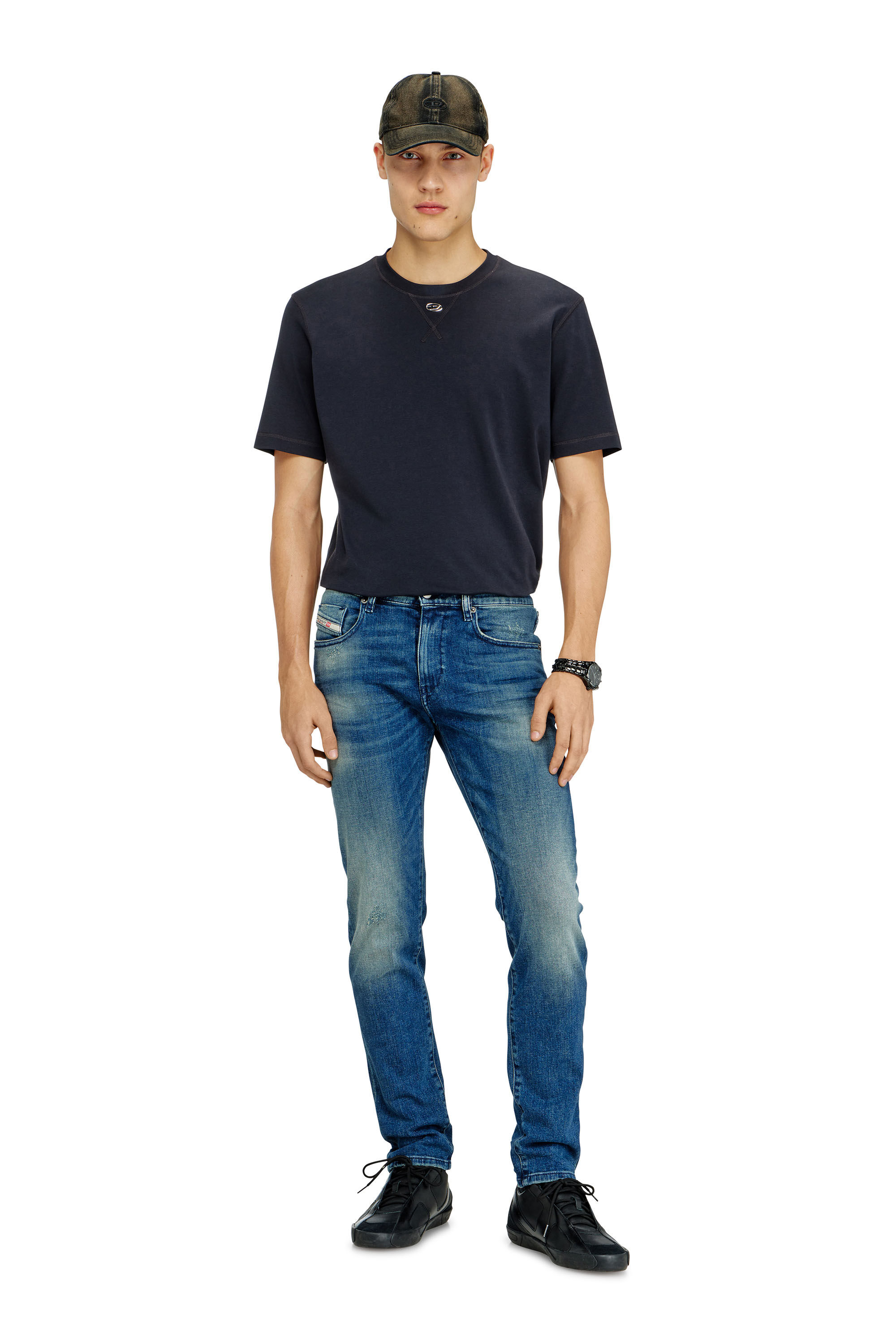Diesel - Slim Jeans 2019 D-Strukt 0ADBT Uomo, Blu medio - Image 1