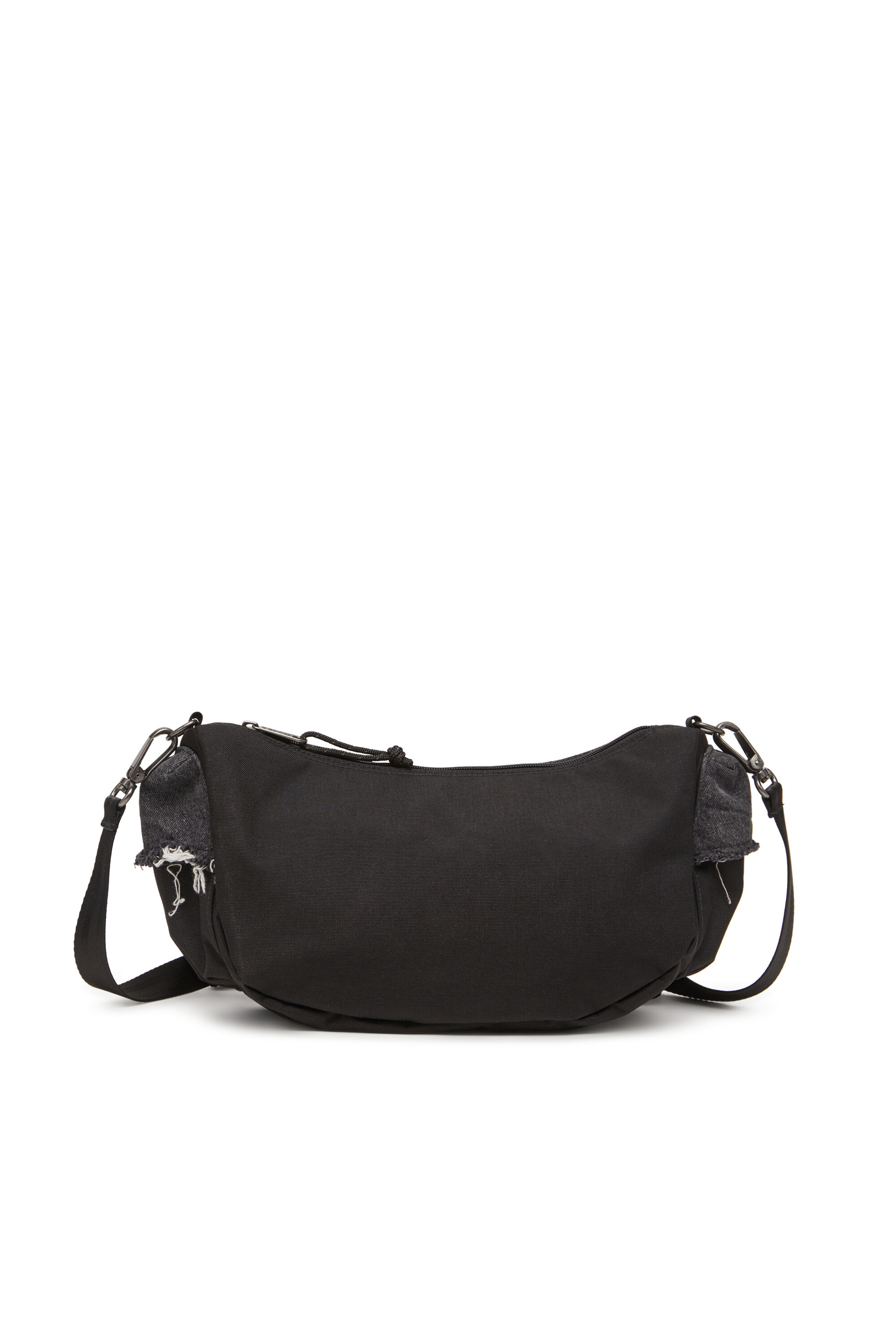 Diesel - DIESEL SHOULDER BAG, Sac à bandoulière en denim effet destroy et CORDURA® Mixte in Noir - 2
