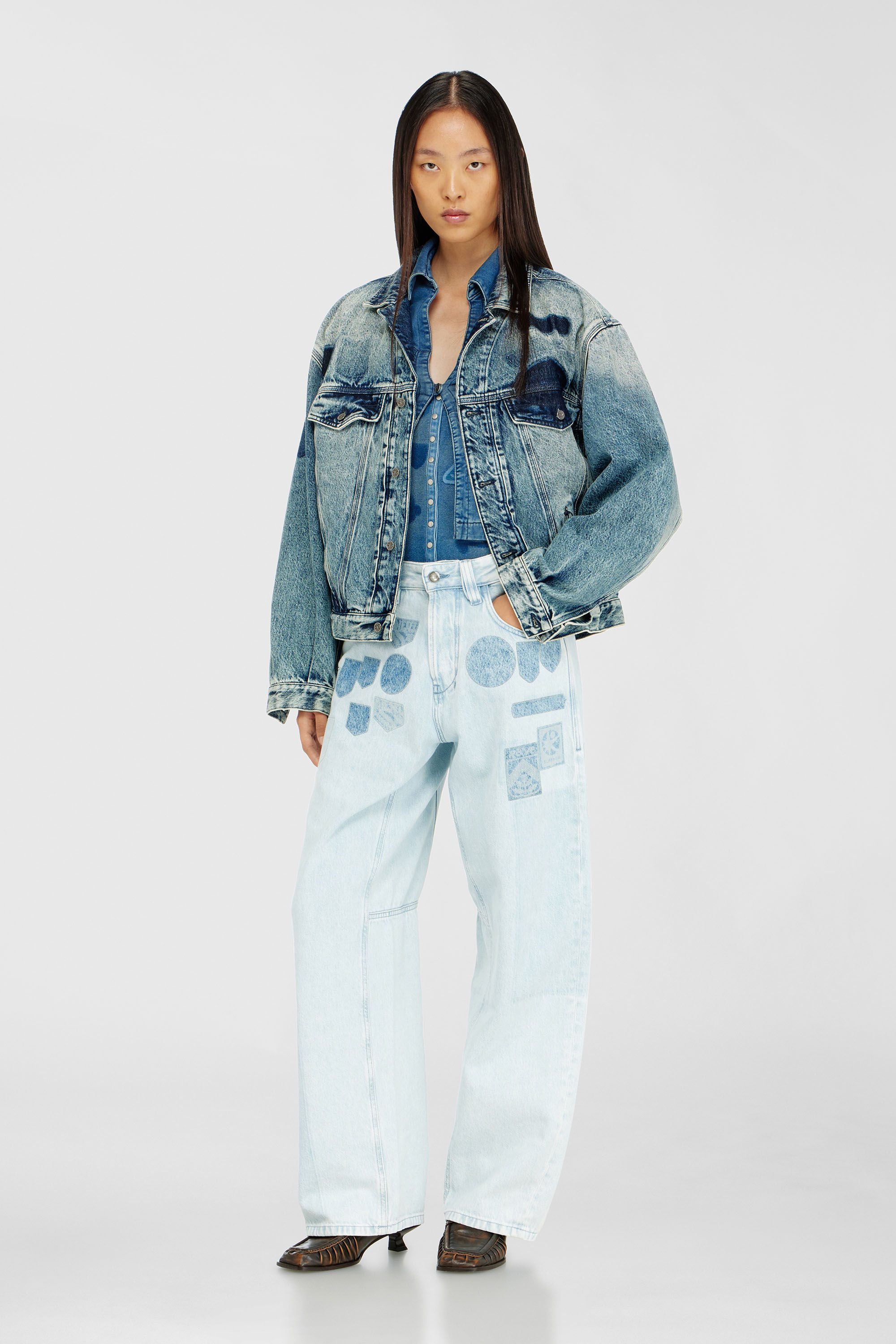 Diesel - Relaxed Jeans 1997 D-Enim-M 0IFBQ Mixte, Bleu Clair - Image 7