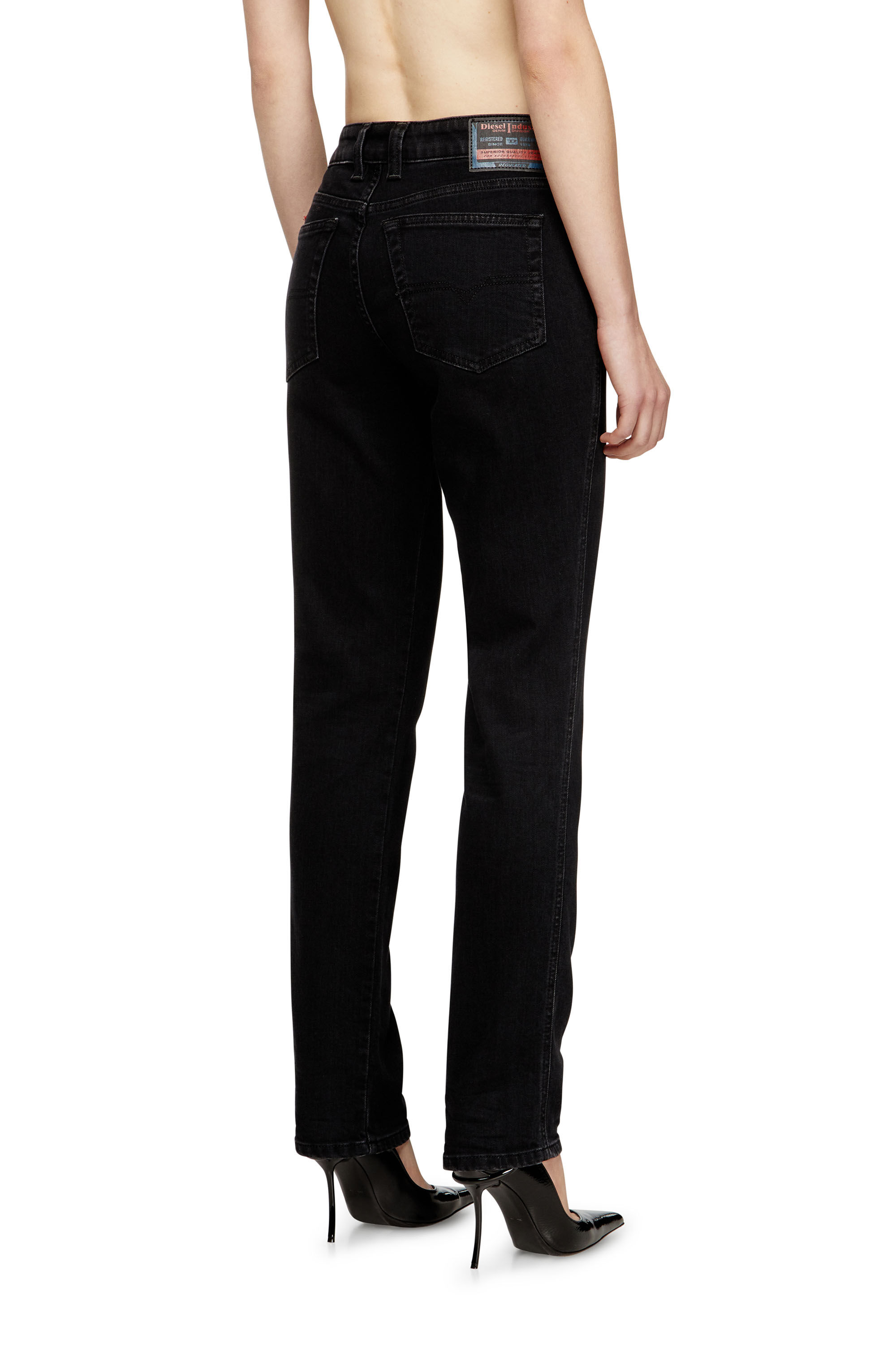 Diesel - Slim Jeans 1992 D-Jiann 09N89 Donna, Nero/Grigio scuro - Image 3