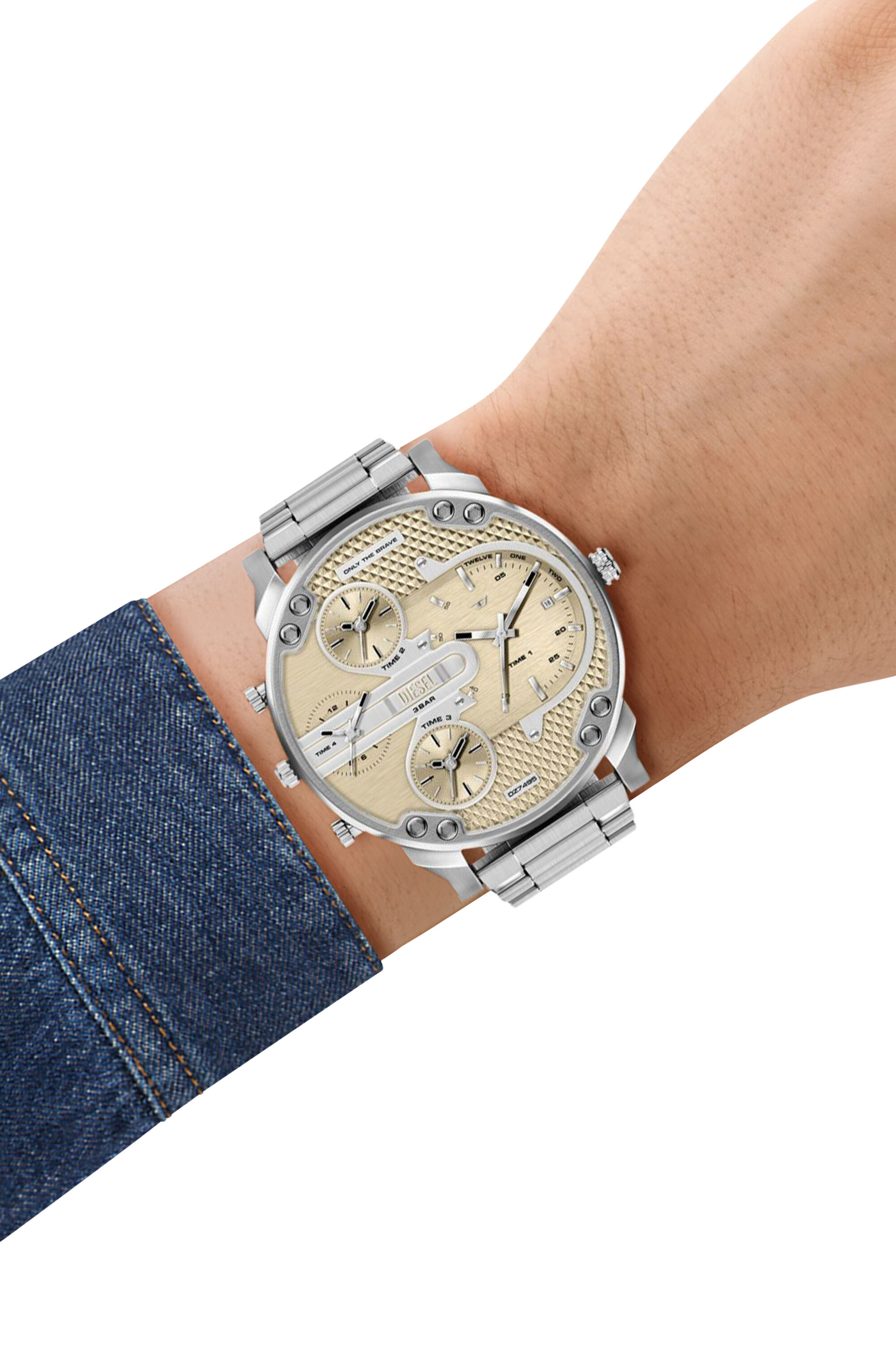 Diesel - DZ7495 WATCH, Montre en acier inoxydable Mr. Daddy Slim Homme in Gris argent&eacute; - 7