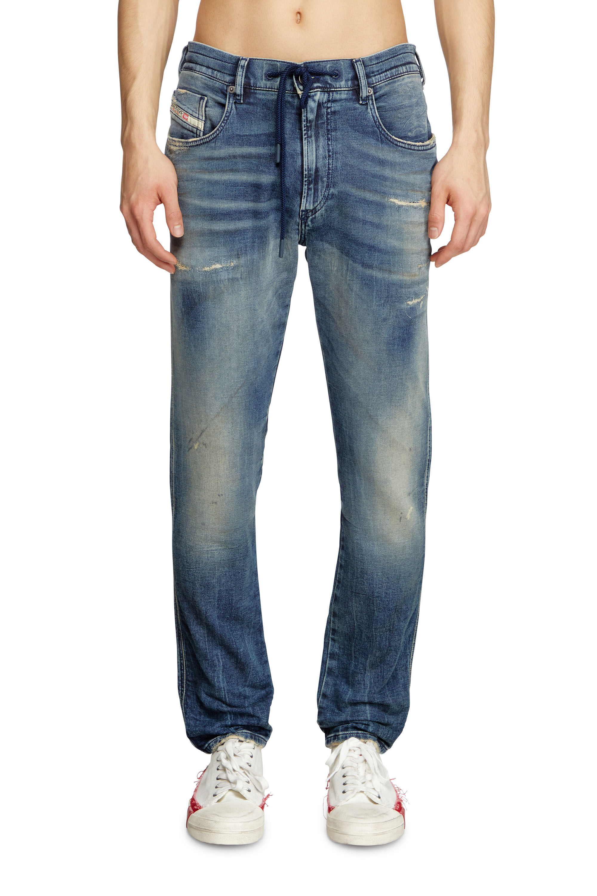 Diesel - Herren Slim 2060 D-Strukt Joggjeans® 068PN, Mittelblau - 3
