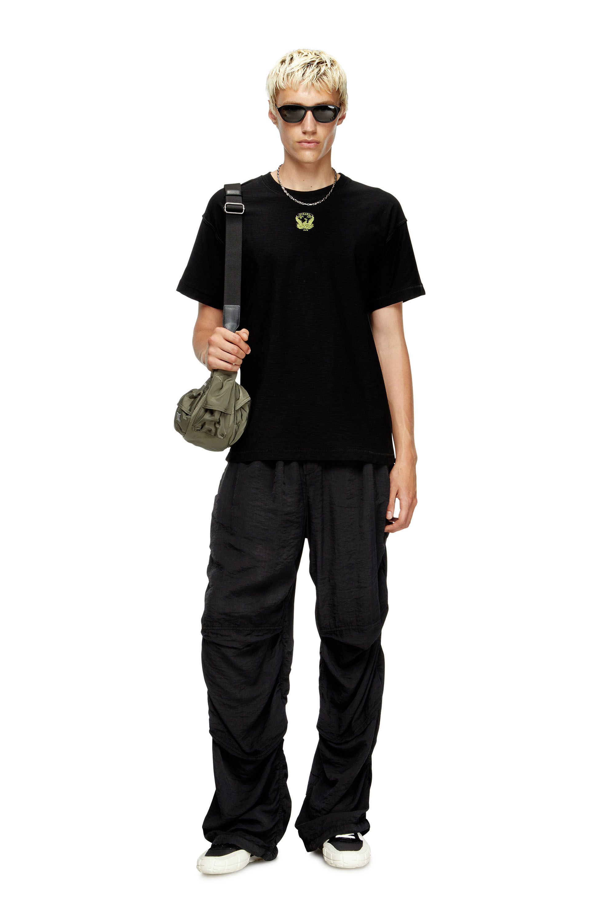 Diesel - T-NORM-T13, Herren Sweatshirt mit gesticktem Phoenix in Schwarz - 1
