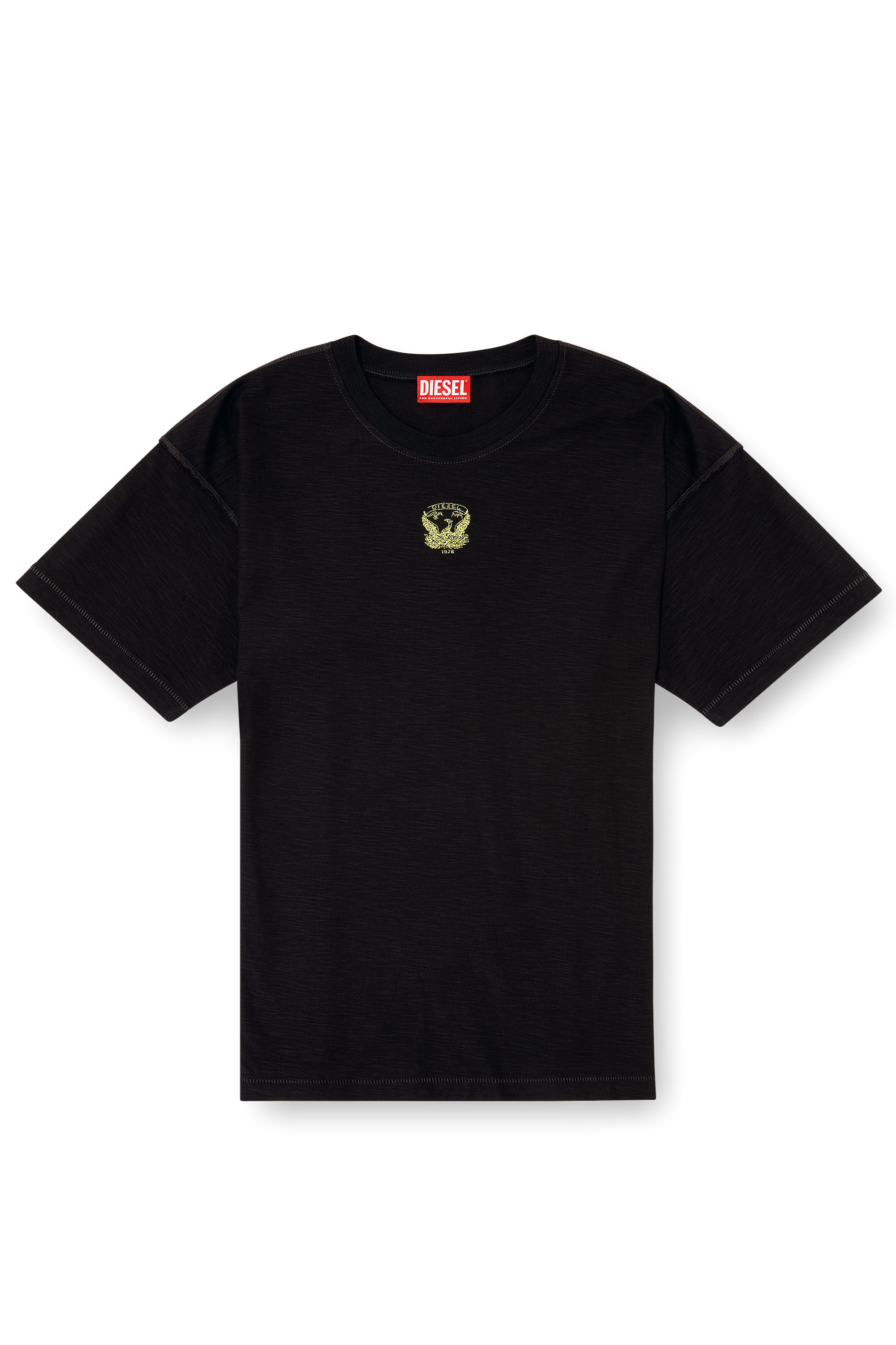 Diesel - T-NORM-T13, Herren Sweatshirt mit gesticktem Phoenix in Schwarz - 2