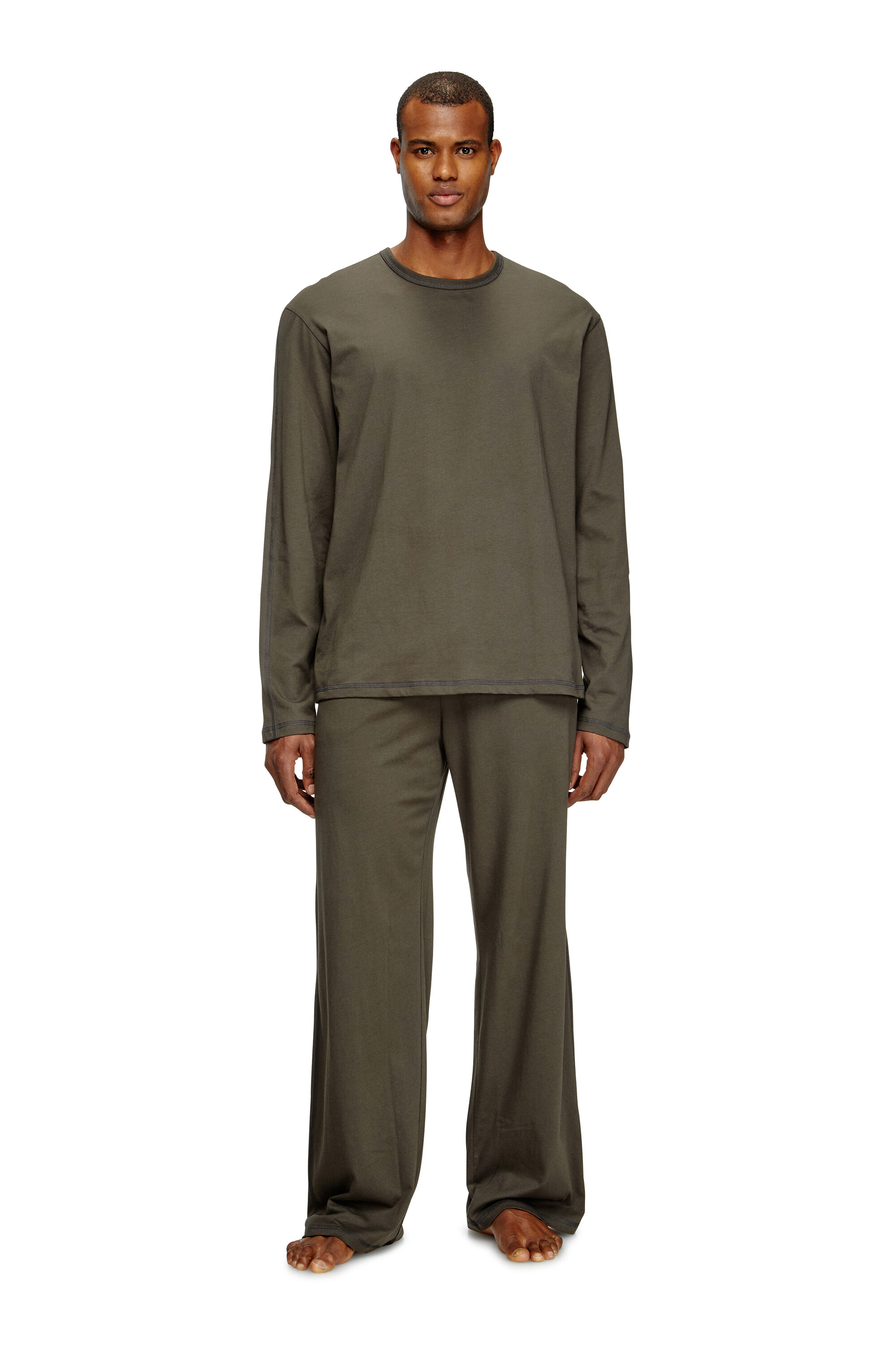 Diesel - SET-ADRIAN-UTLT, Pyjama en jersey de coton Homme in Marron - 1