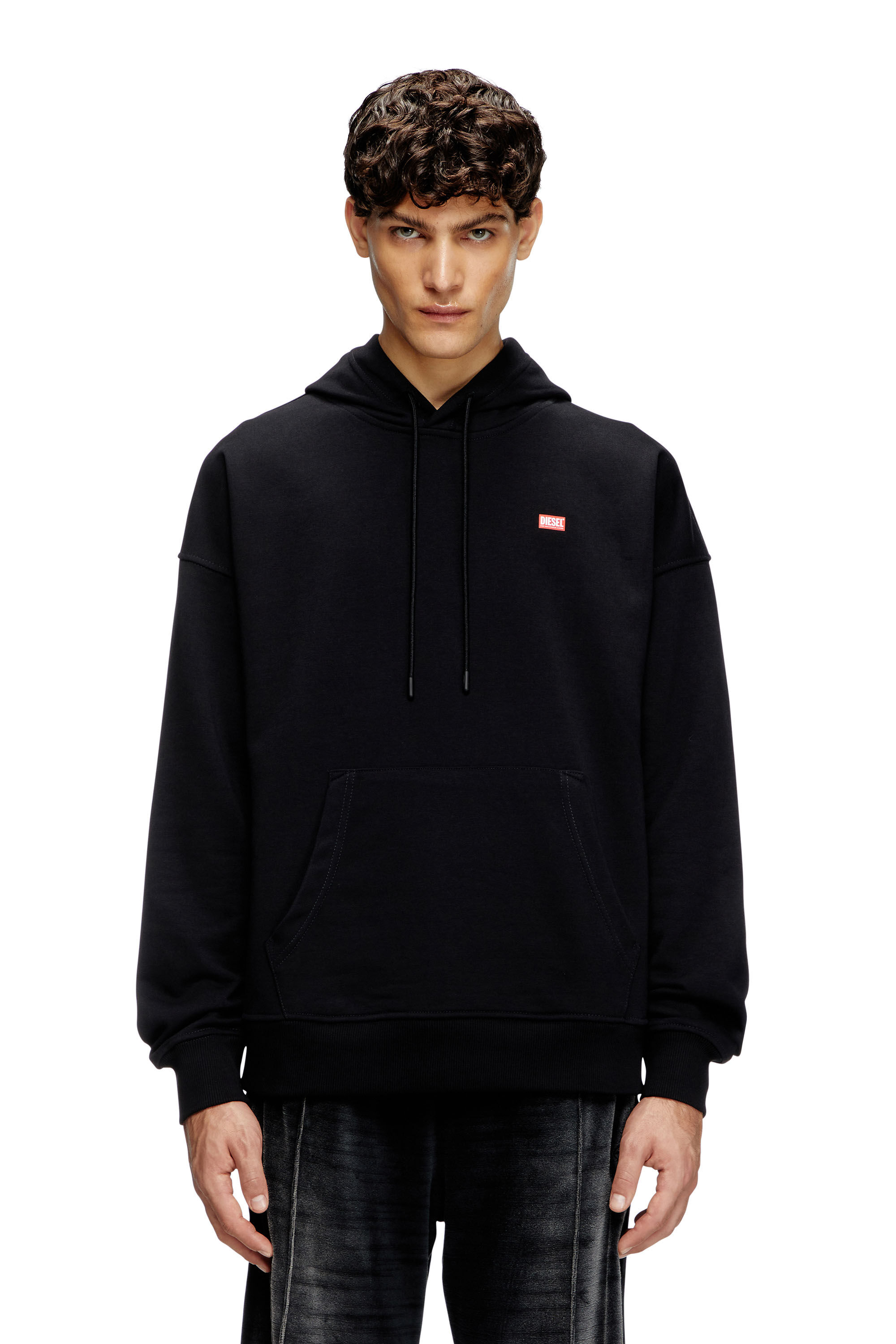 Diesel - S-ROB-HOOD-R1, Sweat-shirt à capuche avec mini logo Homme in Noir - 3