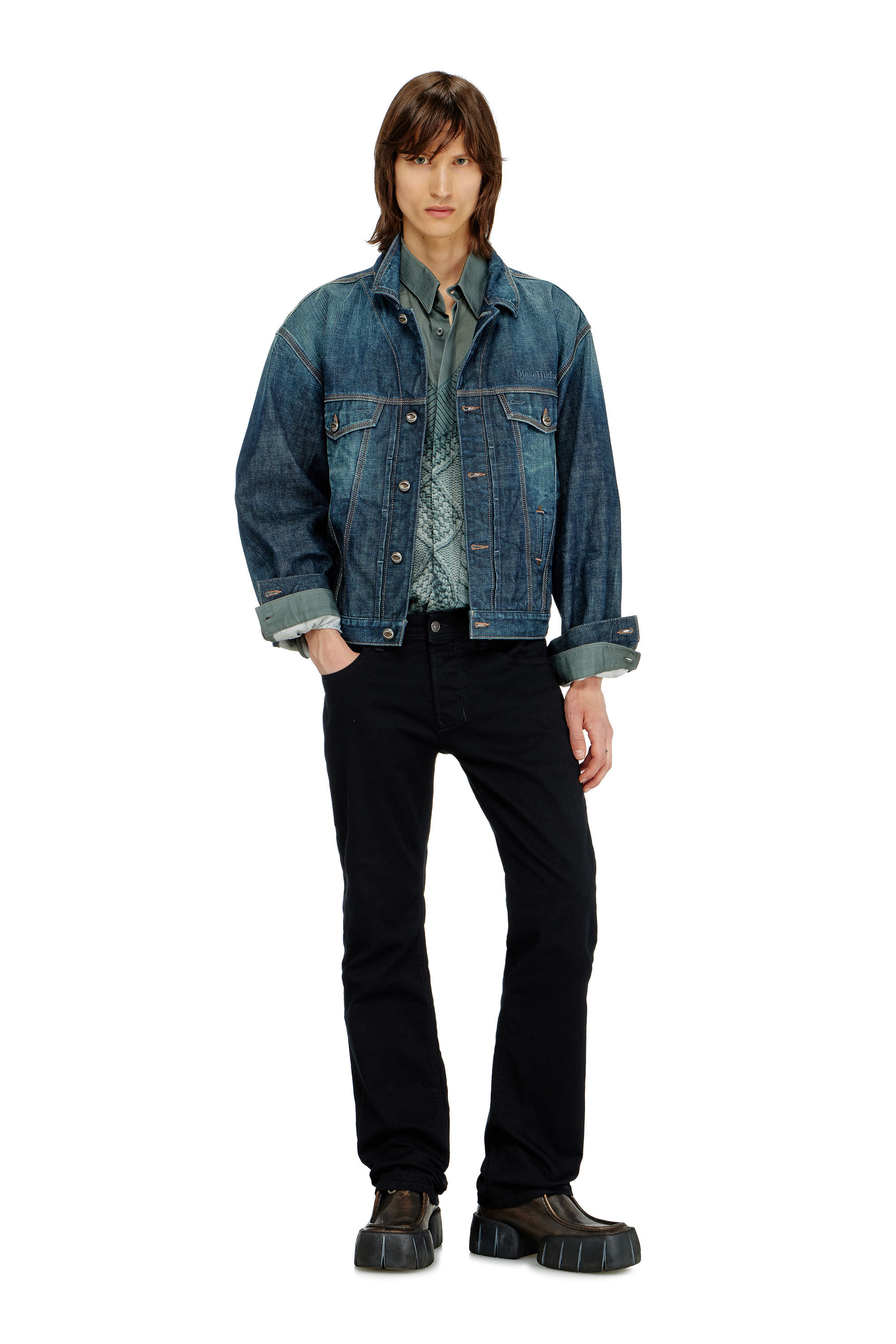 Diesel - Regular Jeans 1985 Larkee 0688H Homme, Noir/Gris fonc&eacute; - Image 1