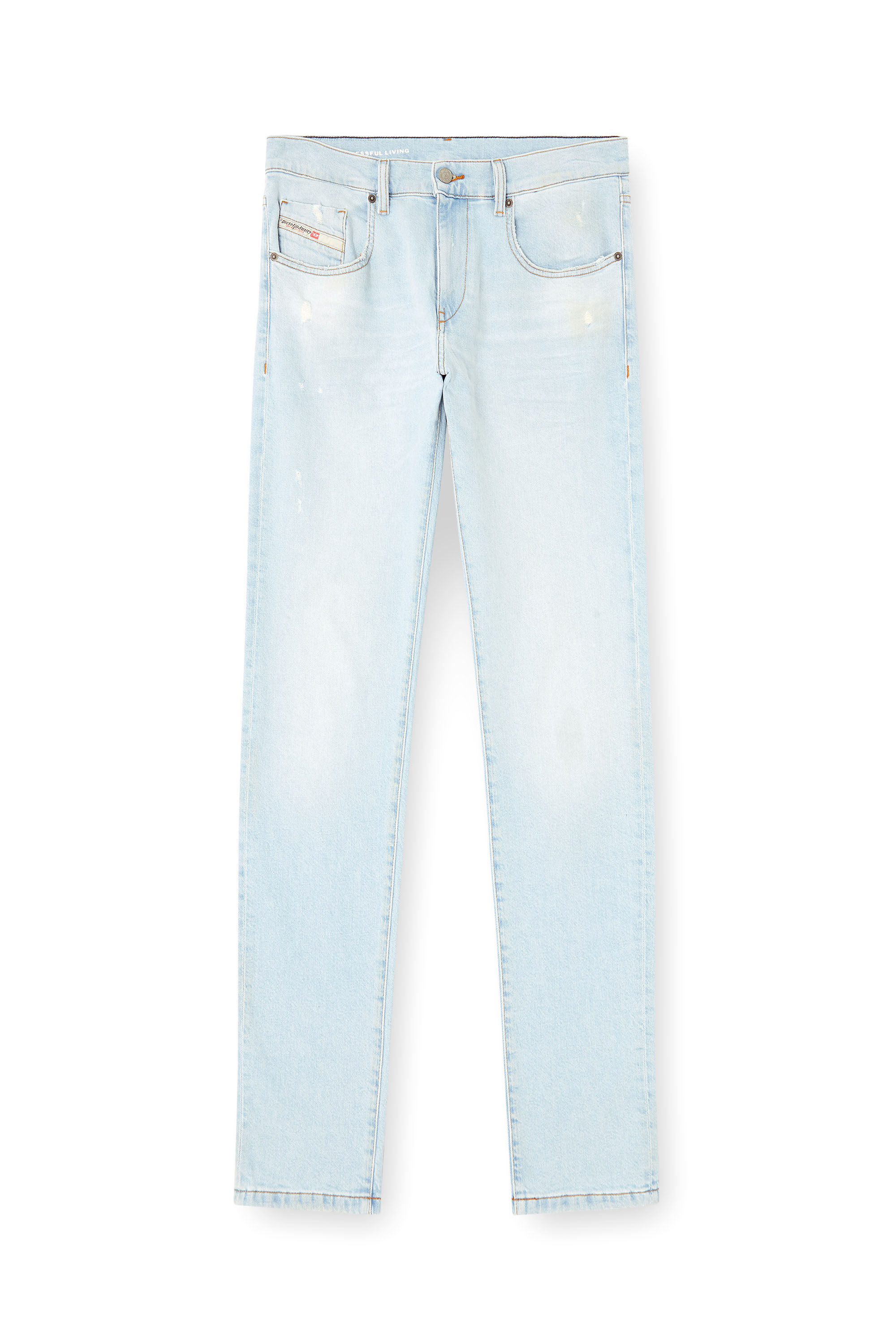 Diesel - Slim Jeans 2019 D-Strukt 0CLBF Homme, Bleu Clair - Image 2