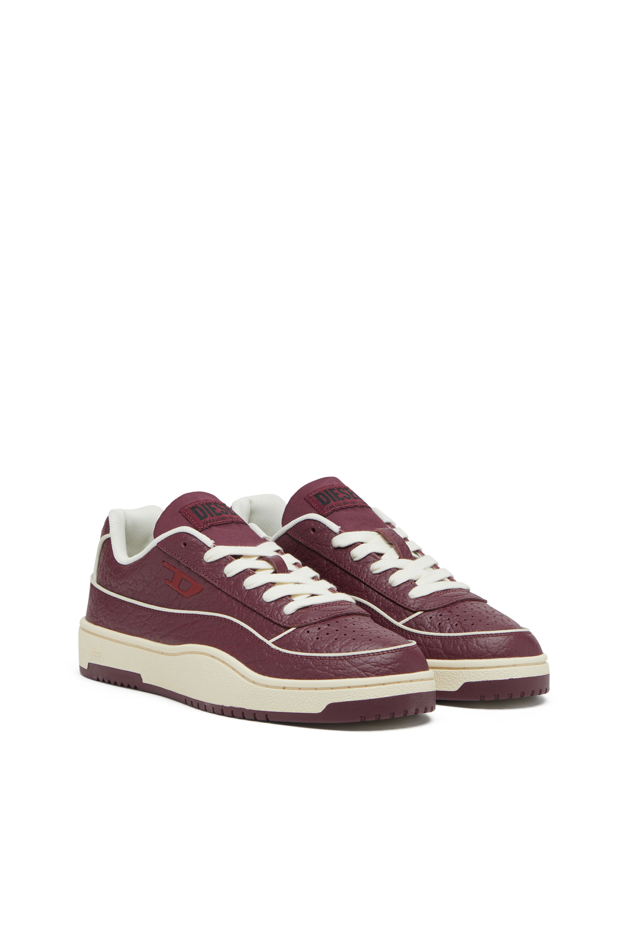 Diesel - S-TRACKER-D LOW, Herren S-Tracker-D-Sneakers aus strukturiertem Leder in Burgunderrot - 2