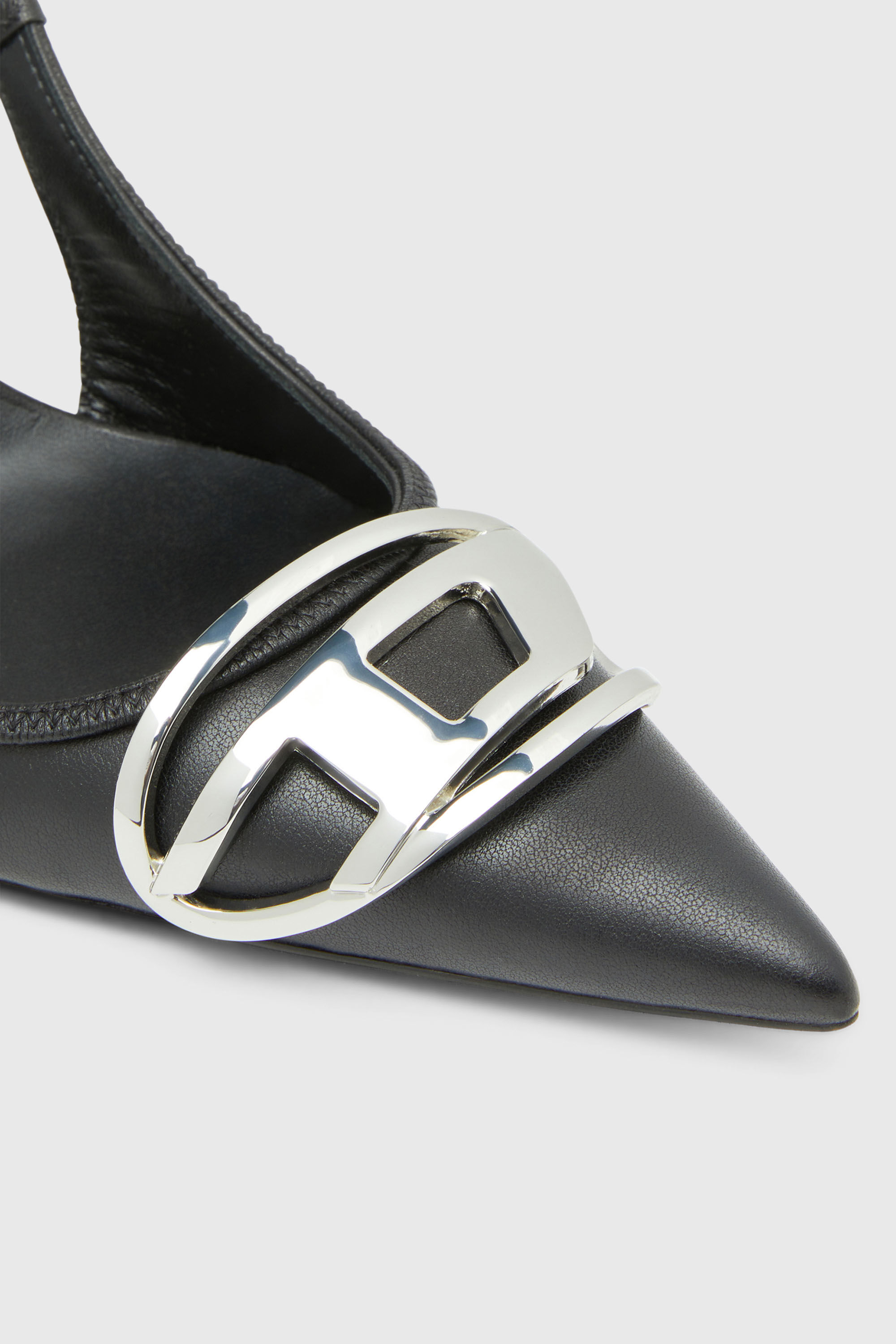 Diesel - D-VENUS SB, D-Venus-D&eacute;collet&eacute; slingback in nappa Donna in Nero - 6