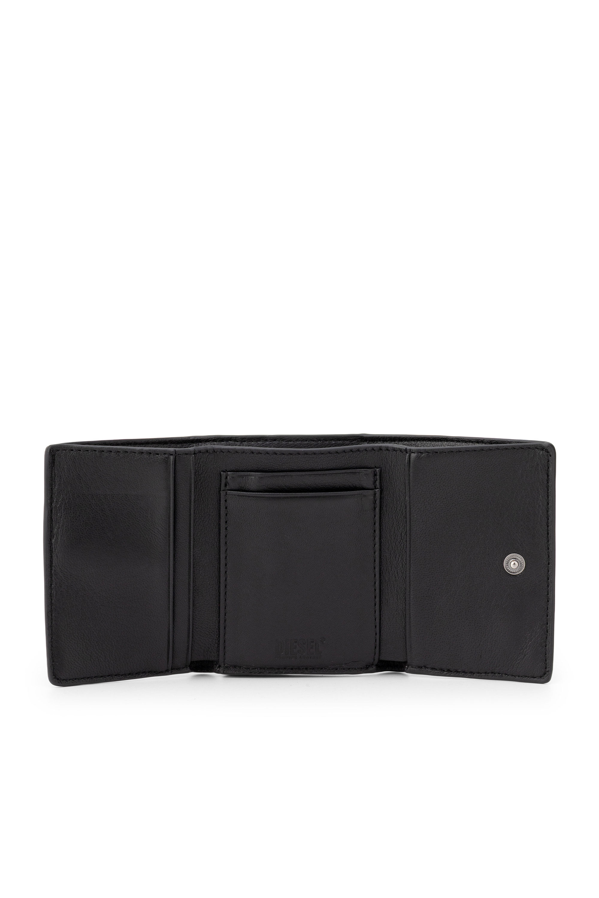 Diesel - BISCOTTO BI FOLD COIN S 3D, Herren Portemonnaie im Faltdesign aus semi-glänzendem Leder in null - 3